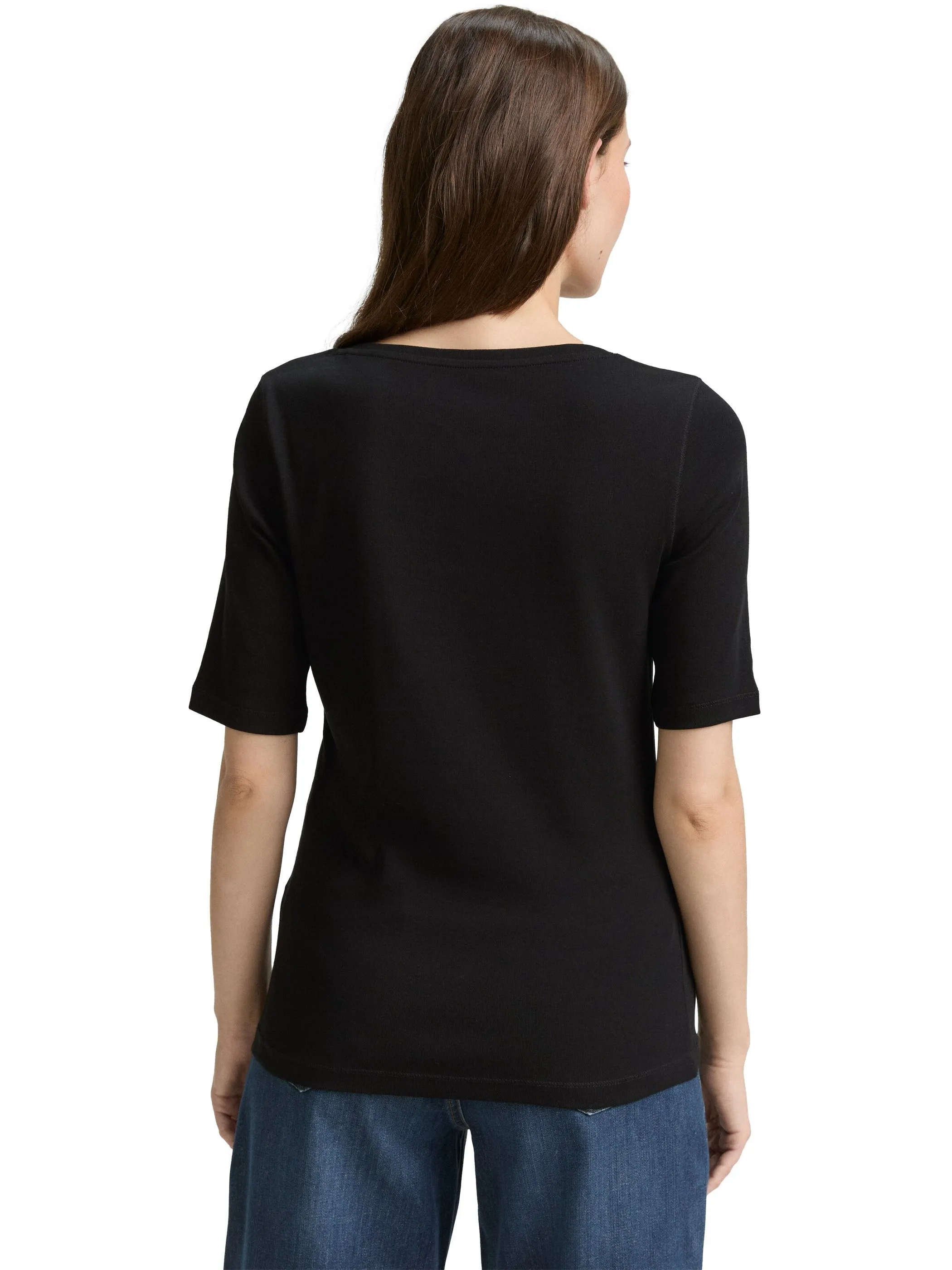 Tom Tailor 1047728 NOS T-shirt crew neck Schwarz 914539 14482 2