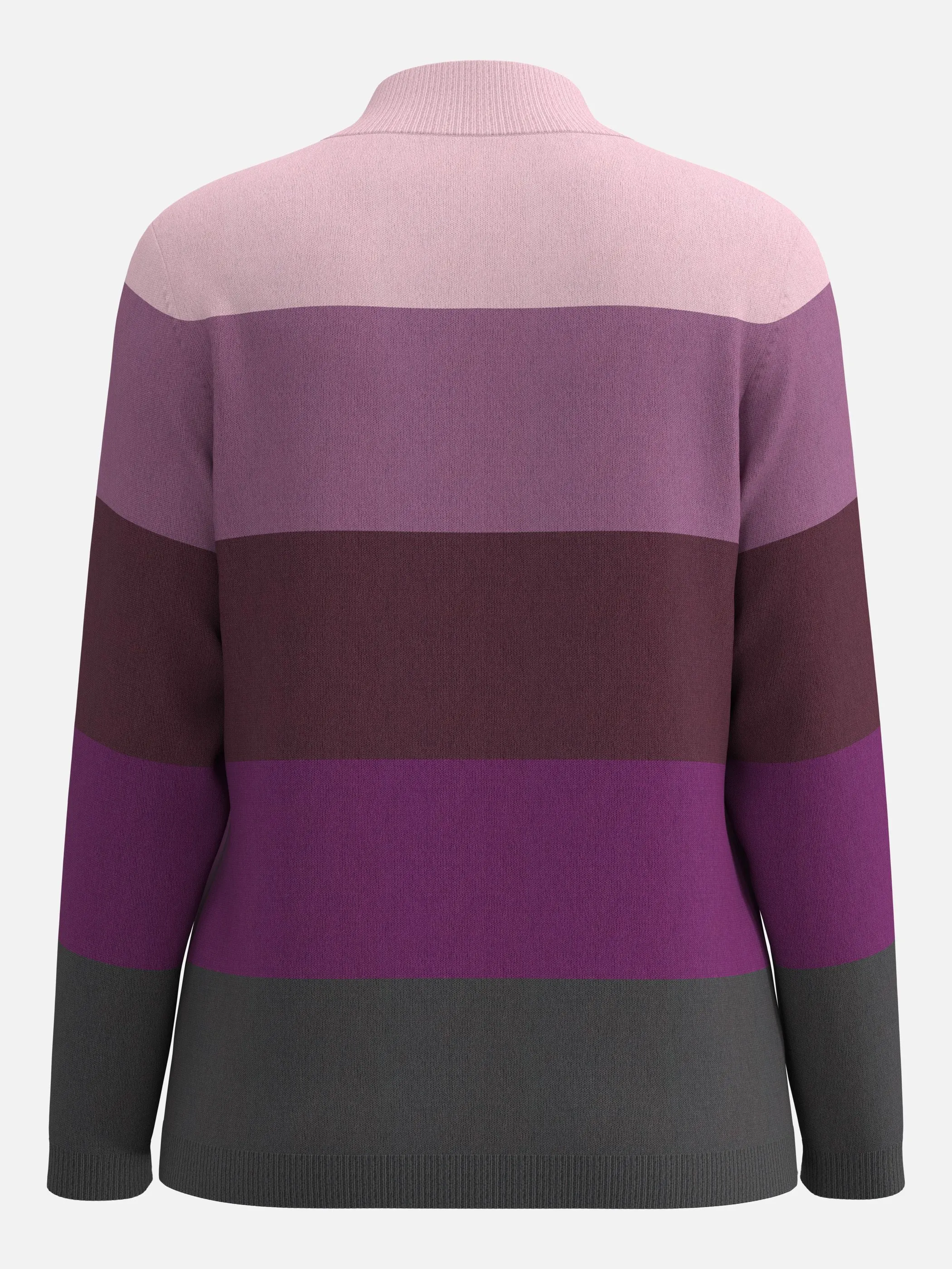 Sure Da-Pullover Stehkragen Steifen CL Rot 930044 BEERE 2