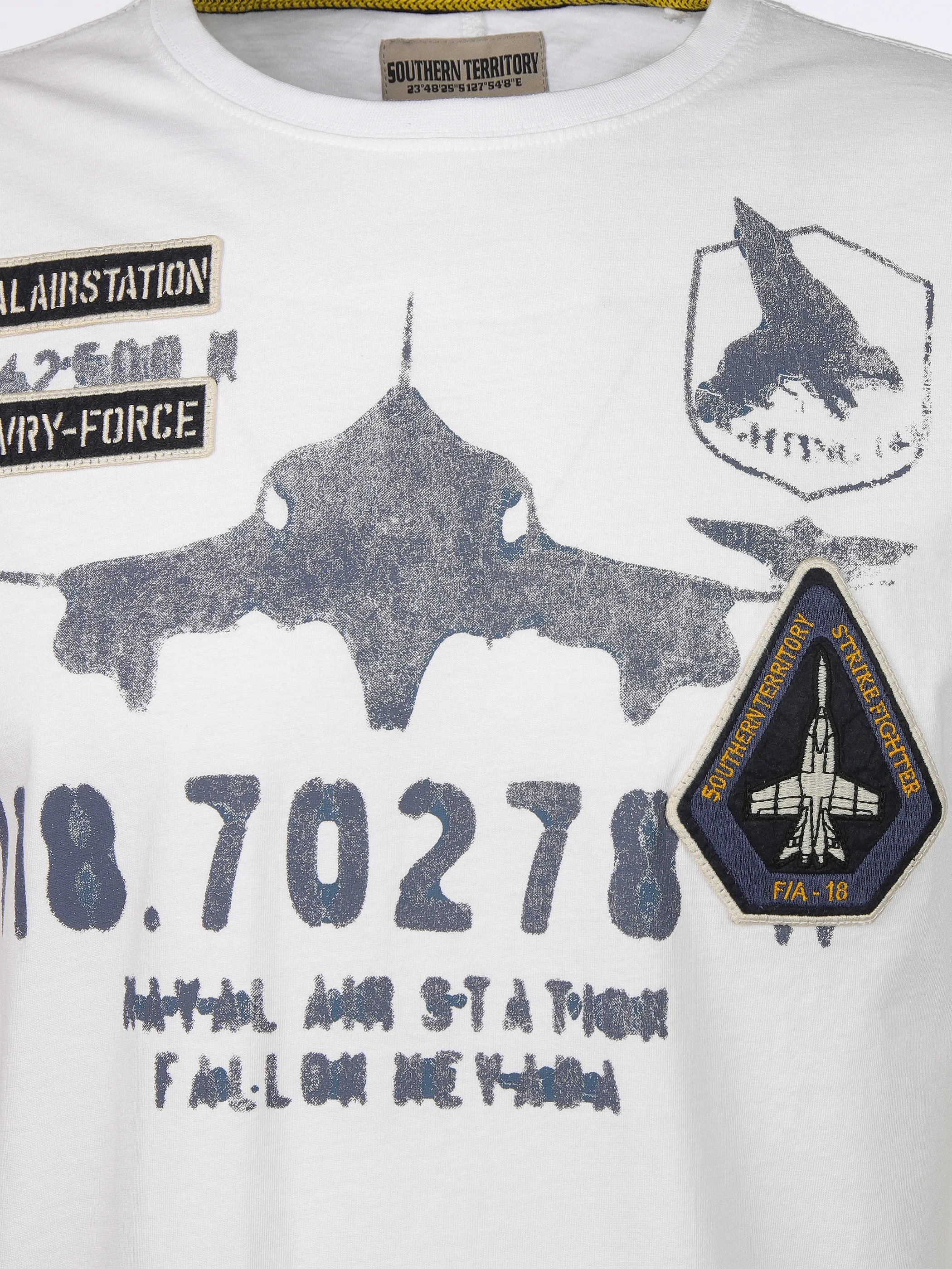 Southern Territory He. T-Shirt 1/2 Arm Print Weiß 916379 09 3