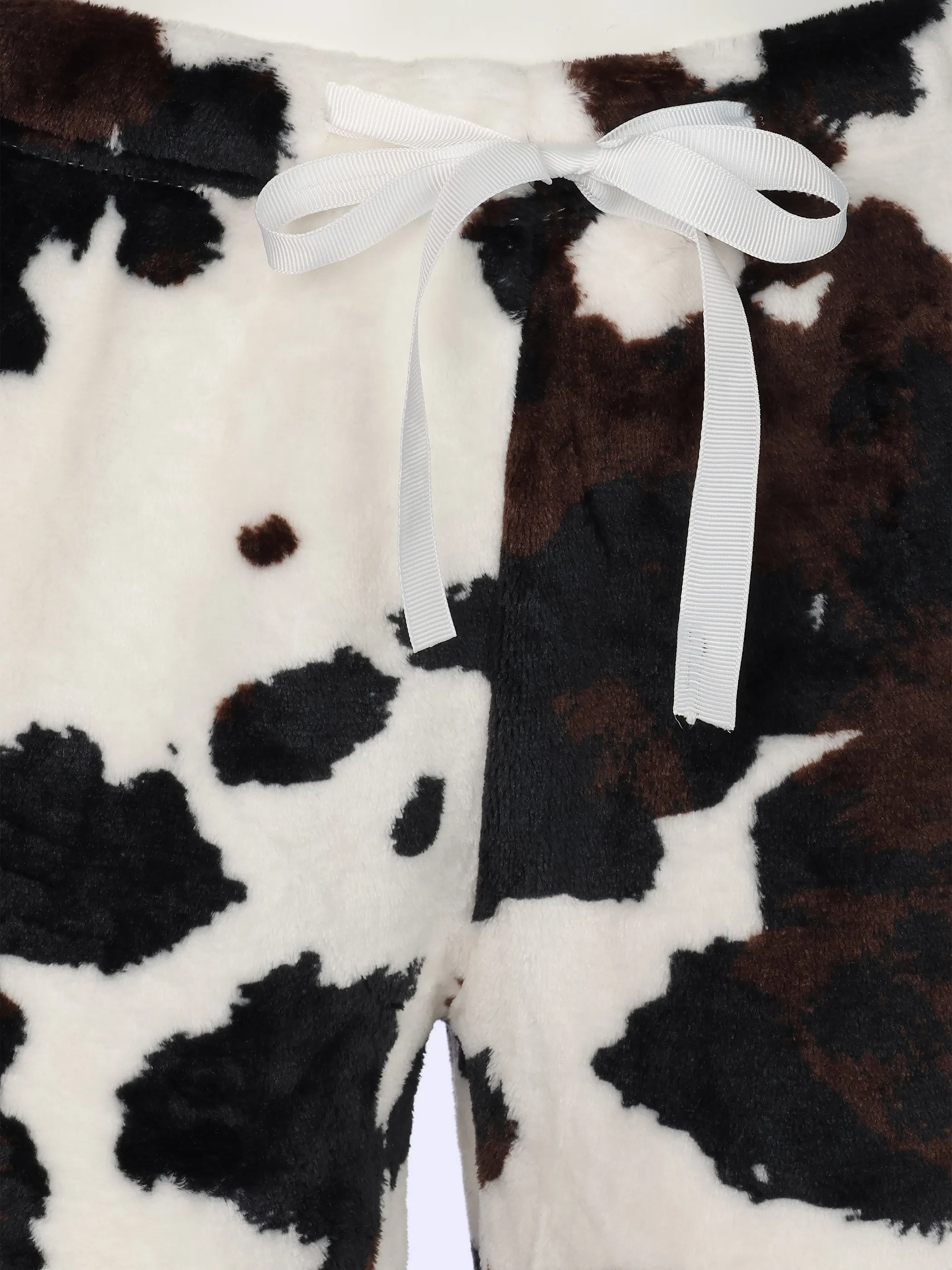 Sure Da. Kuschelfleece Hose mit Sch Weiß 916187 KUH 4