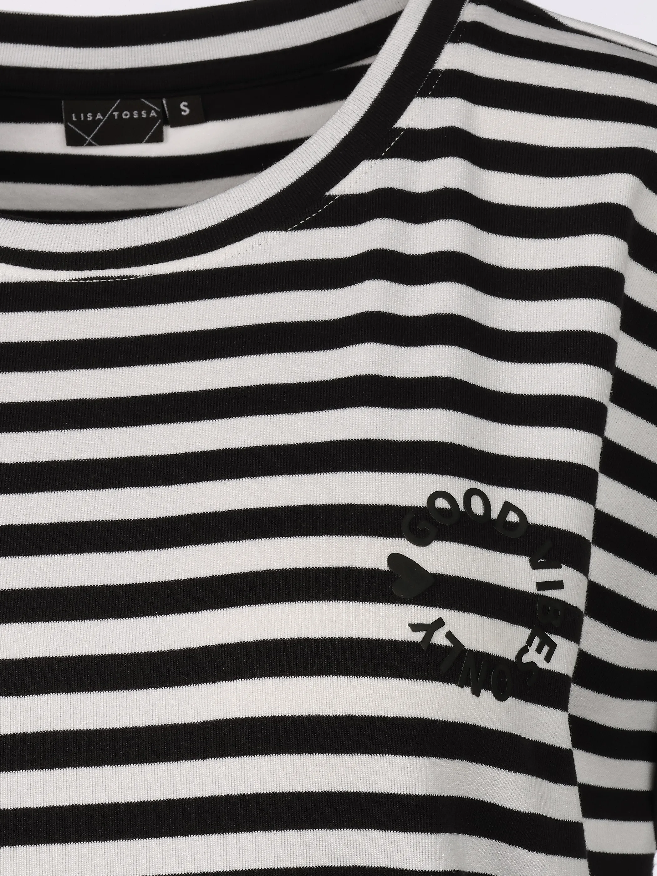 Lisa Tossa Da-T-Shirt, gestreift Schwarz 922250 BLACK 3