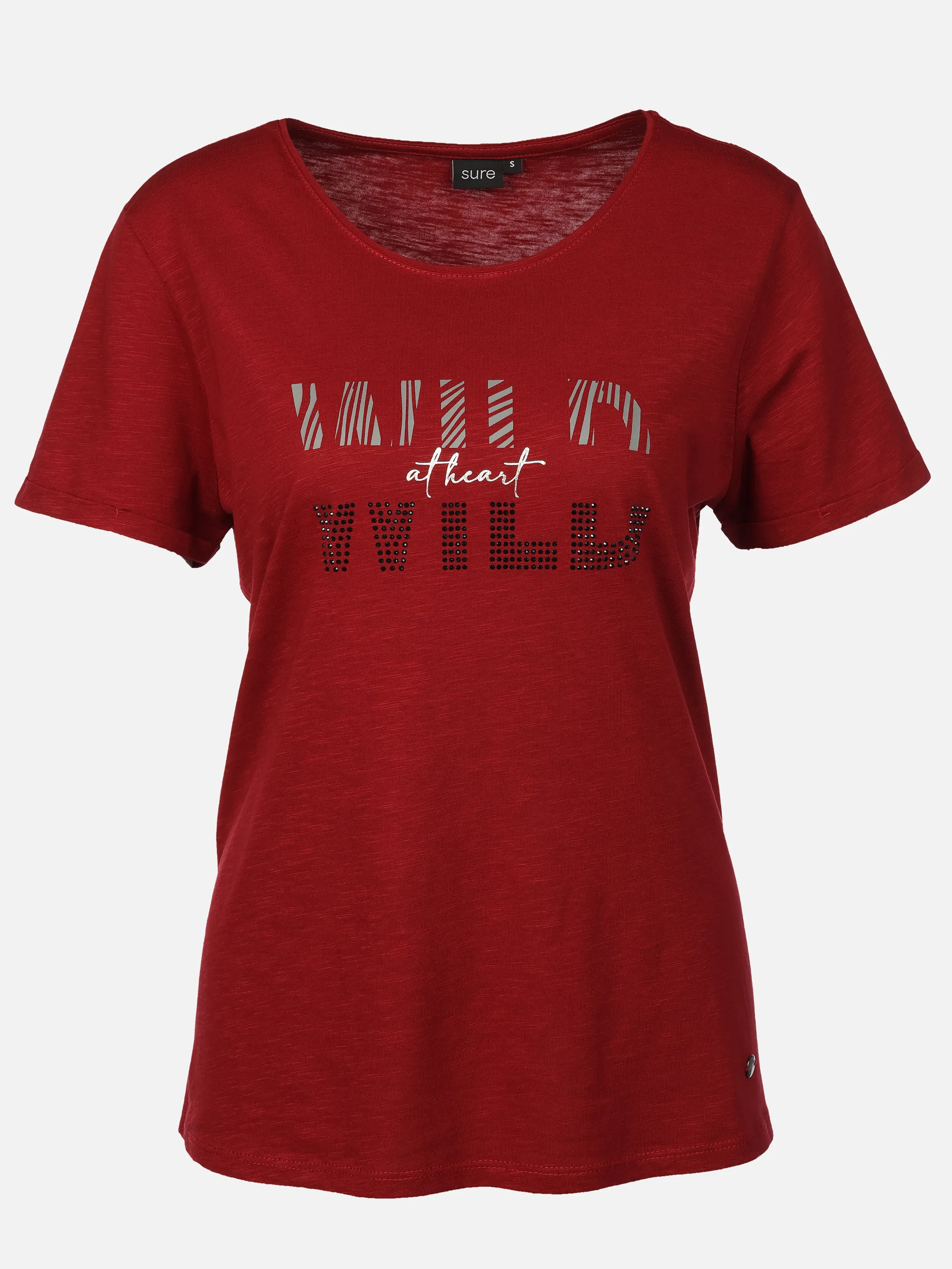 Sure Da-T-Shirt m. Frontprint Rot 926281 RHUBARB 1