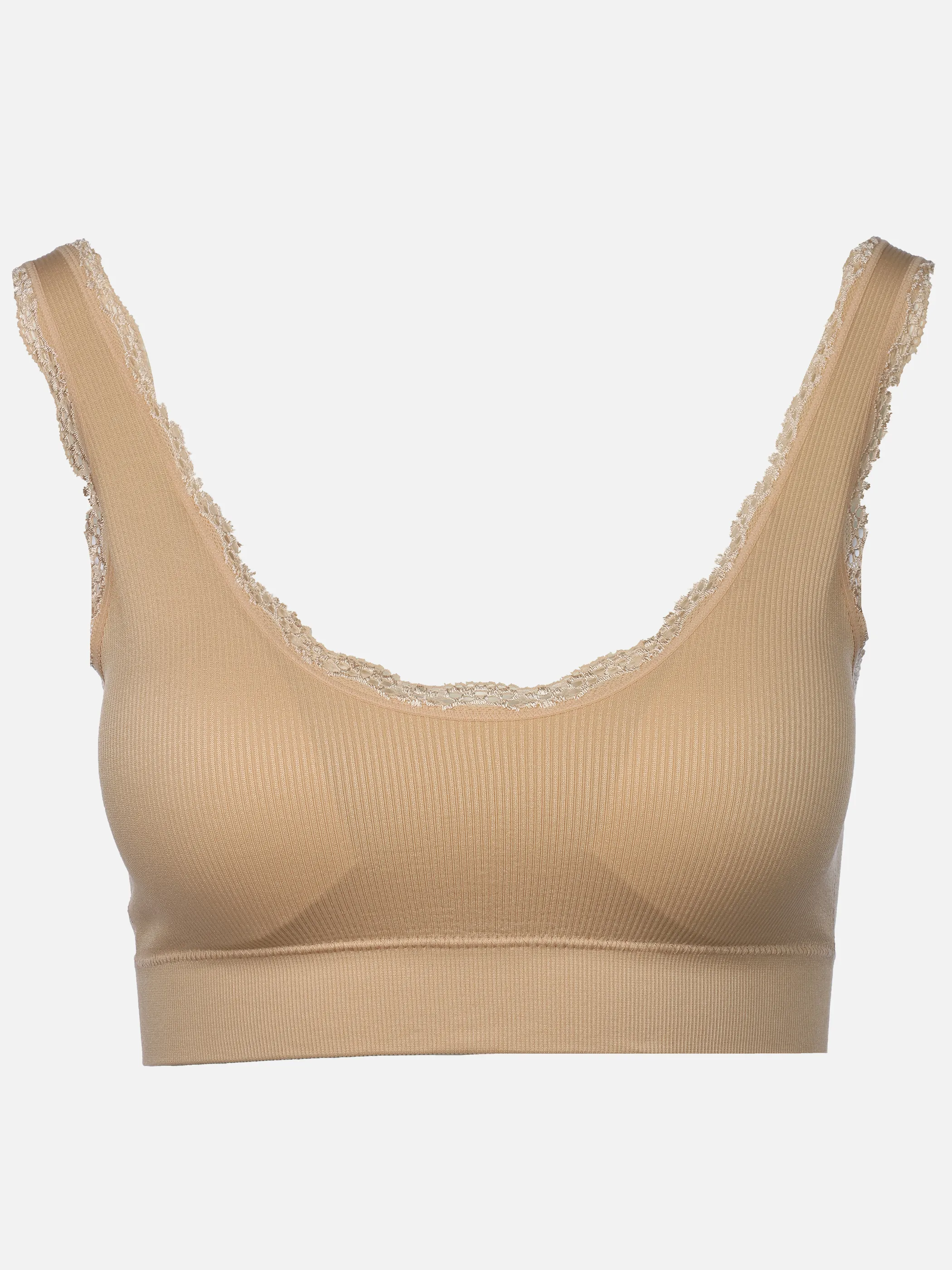 Sure Bustier Seamless Rippe&Spitze Weiß 922779 HAUT 1