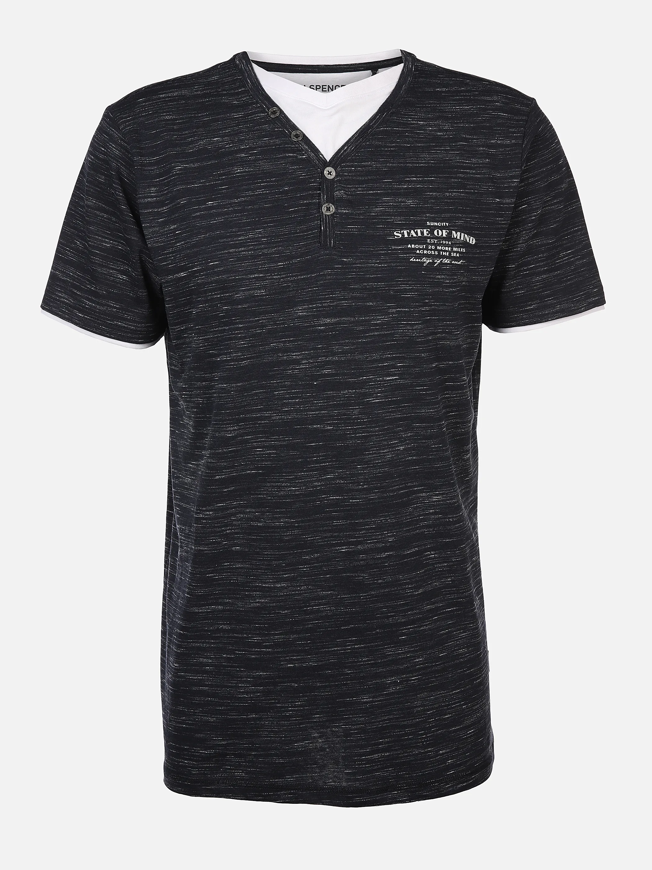 Jim Spencer He. Henleyshirt 1/2 Arm inject Blau 894401 NAVY 1 Jim Spencer He. Henleyshirt 1/2 Arm inject Blau 894401 NAVY 1