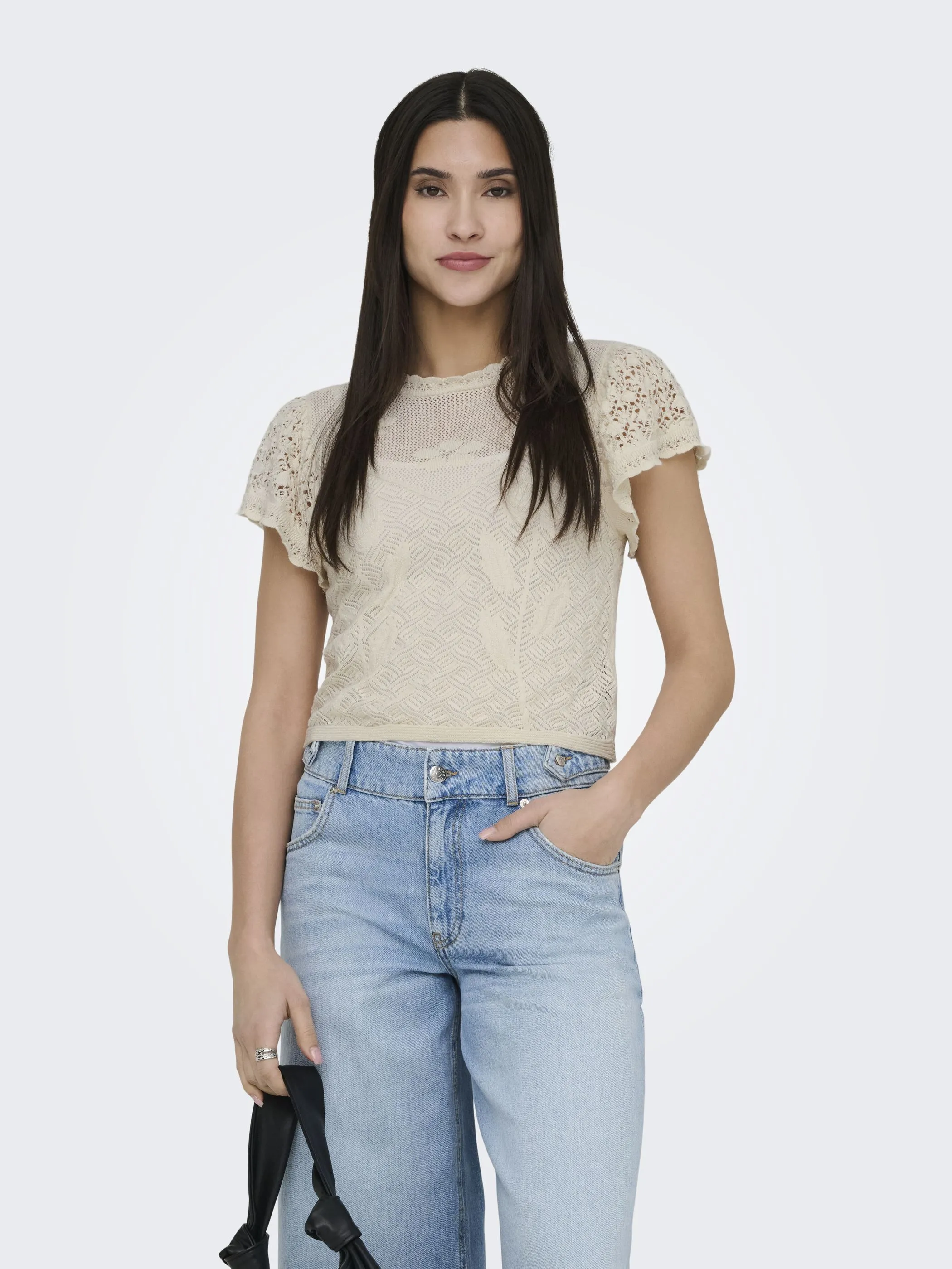 Only 15340904 ONLESTRALLA S/S SHORT Weiß 922342 234755 1