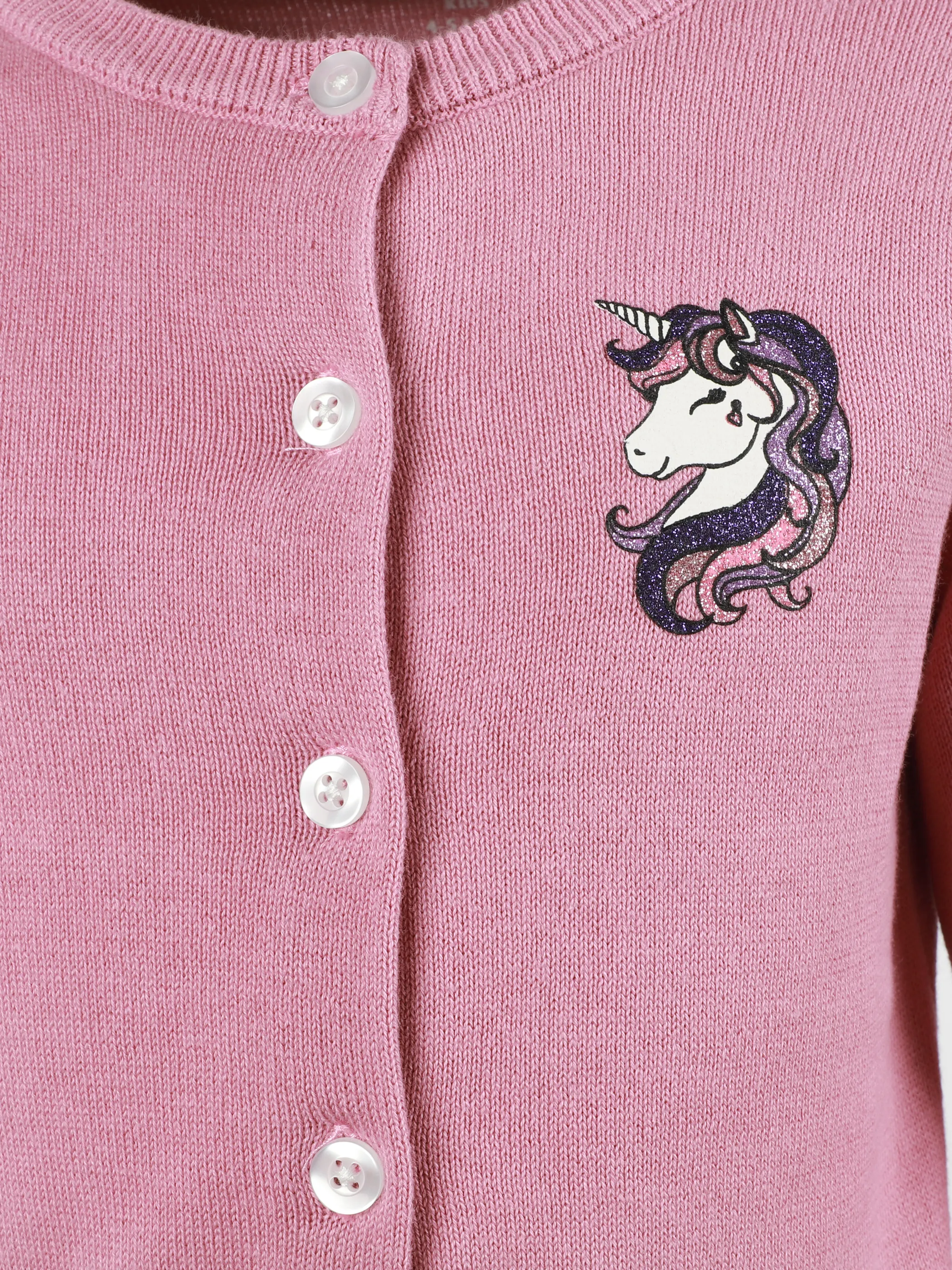 One Way KM Cardigan mit Glitter Einhornprint in rosa Rosa 914423 ROSA 3