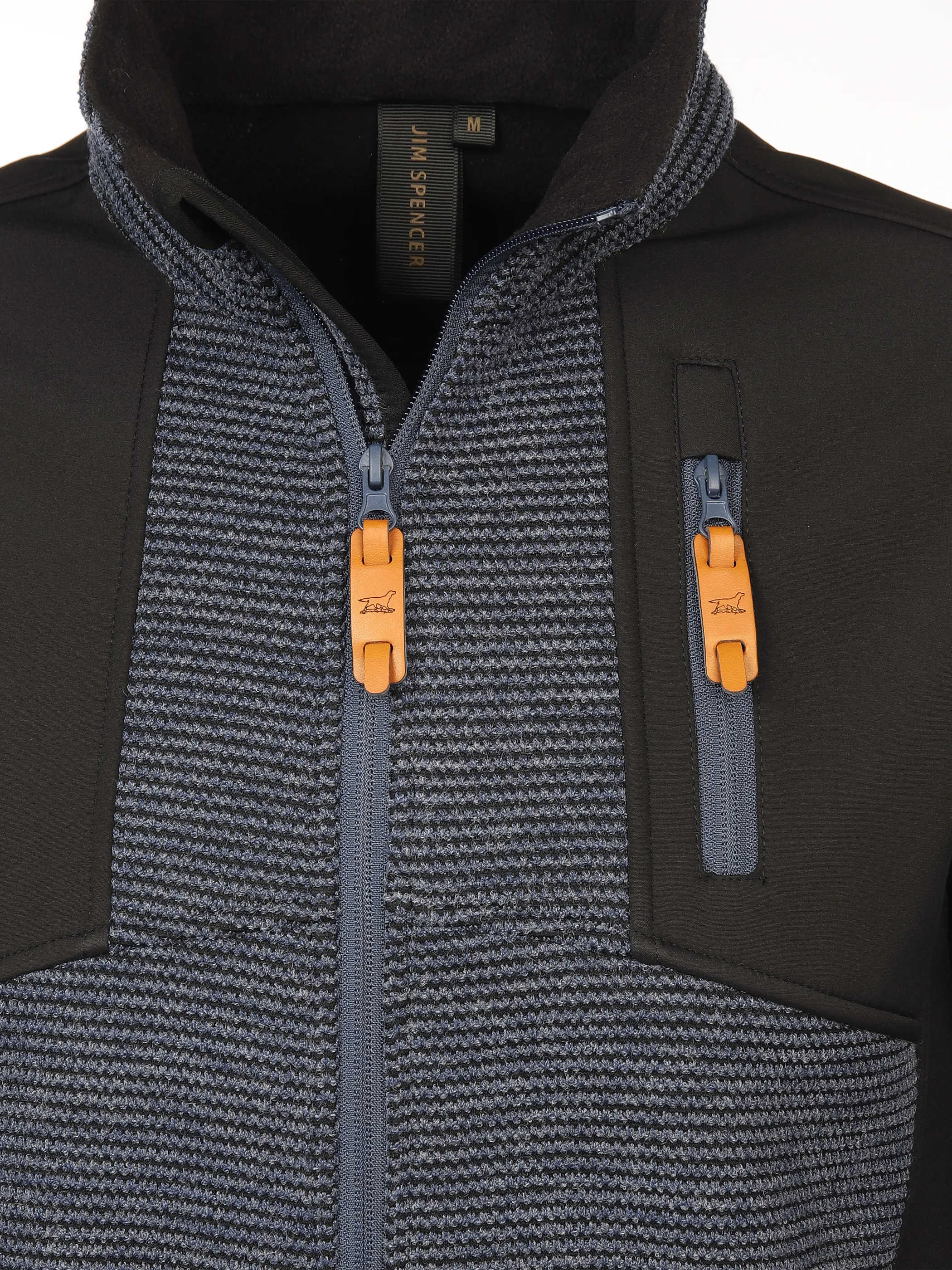 Jim Spencer He. Strickfleecejacke Hybrid Blau 883290 BLUE MEL 3 Jim Spencer He. Strickfleecejacke Hybrid Blau 883290 BLUE MEL 3