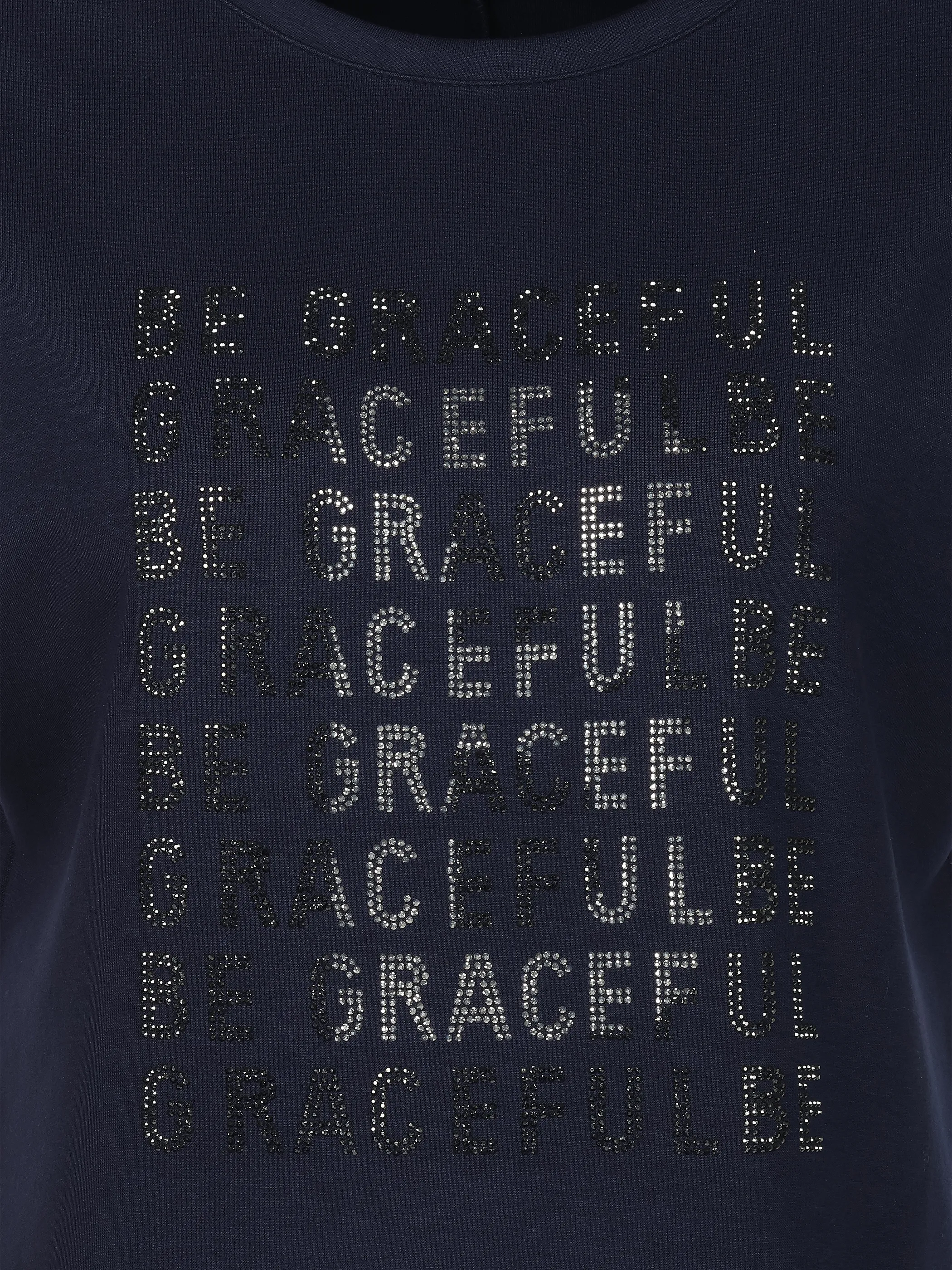 Lisa Tossa Da-Shirt mit Strassapplikation Blau 924194 SAPHIRE 3