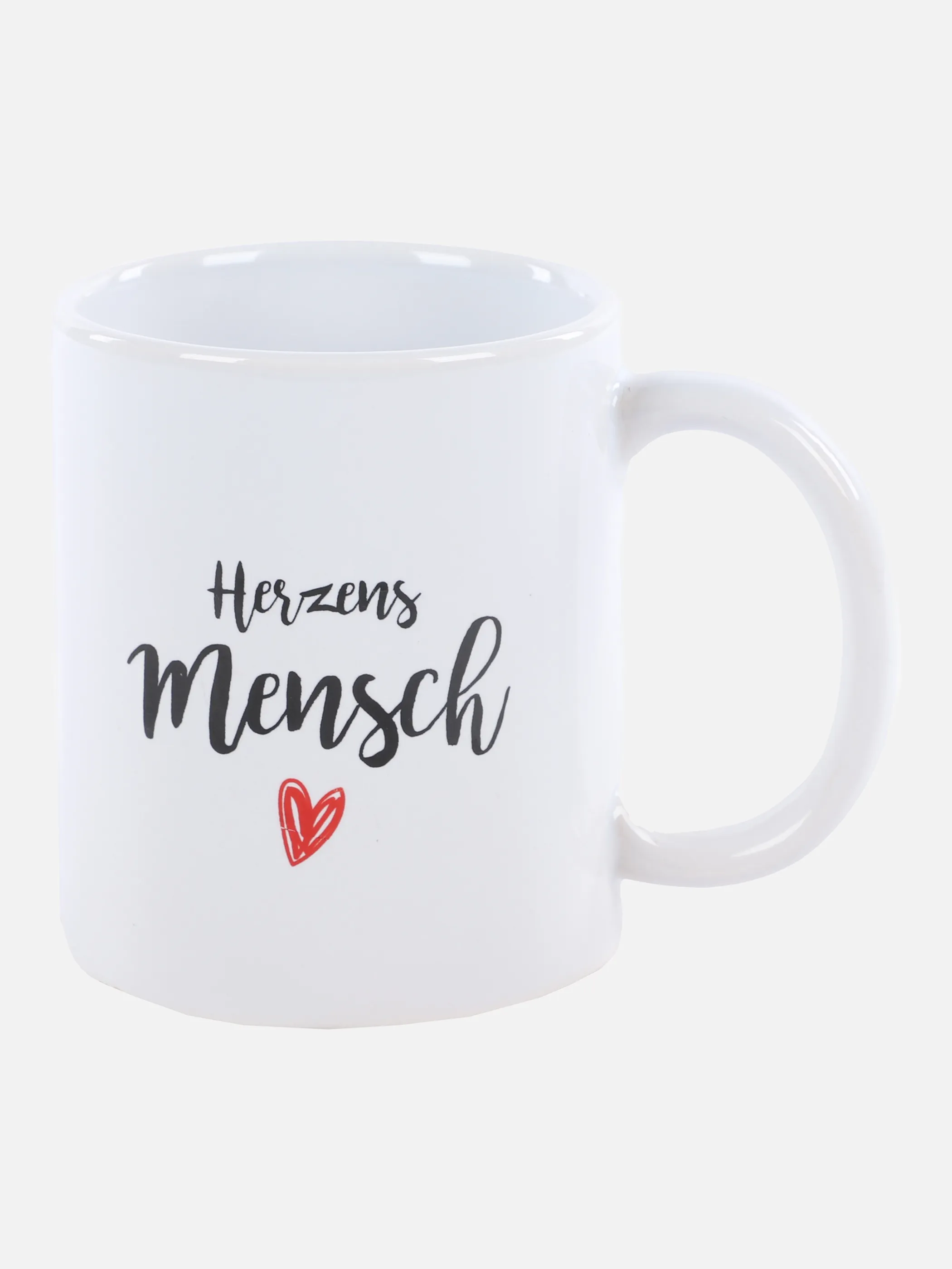 Deko Artikel Becher Herzensmensch 300ml Weiß 880436 WEIß 1