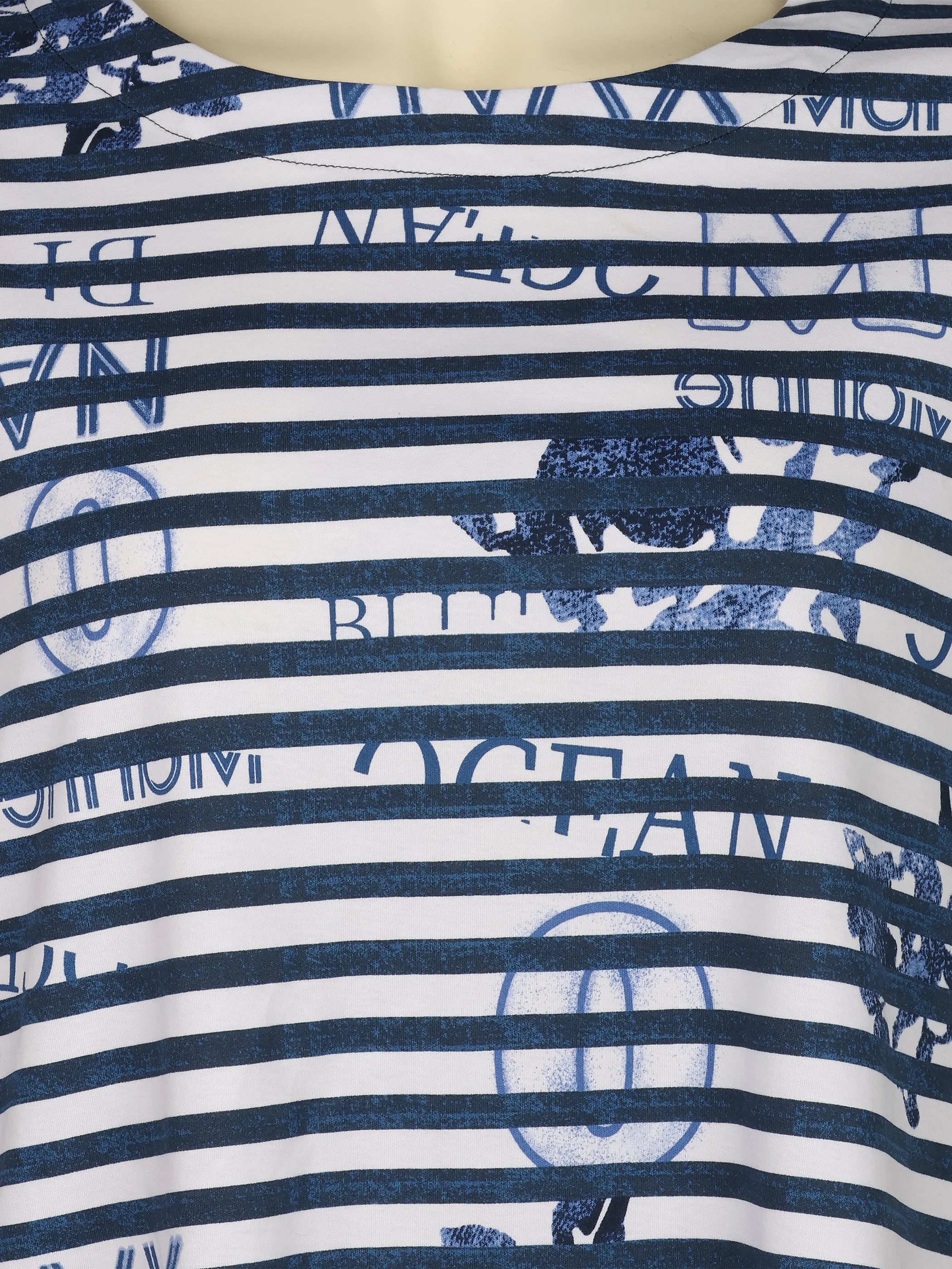 Sonja Blank Da-gr.Gr. T-Shirt Alloverprint Marine 922863 MARINE 3