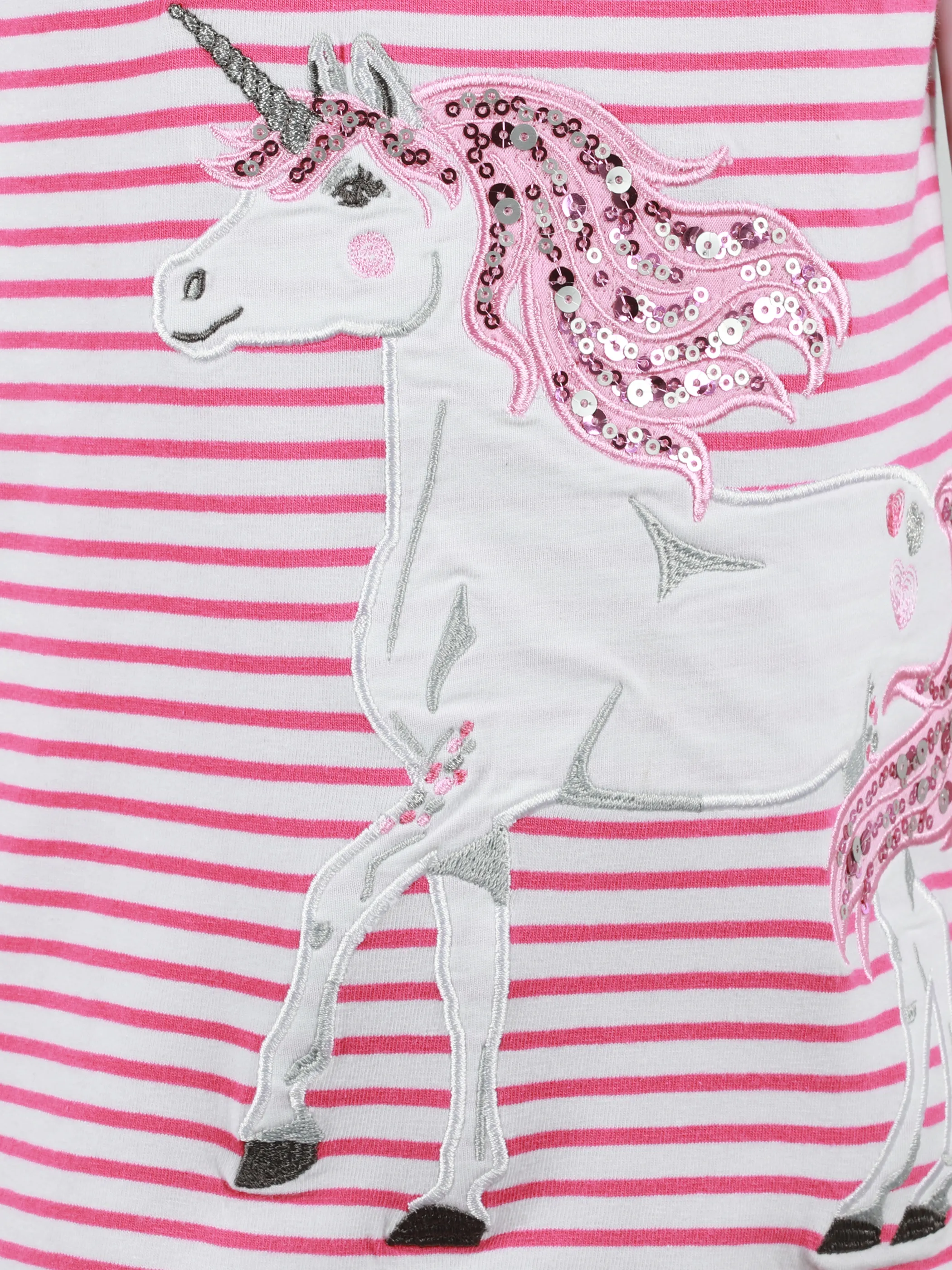 One Way MG T-Shirt gestreift mit einhorn print in pink Pink 922012 PINK 3