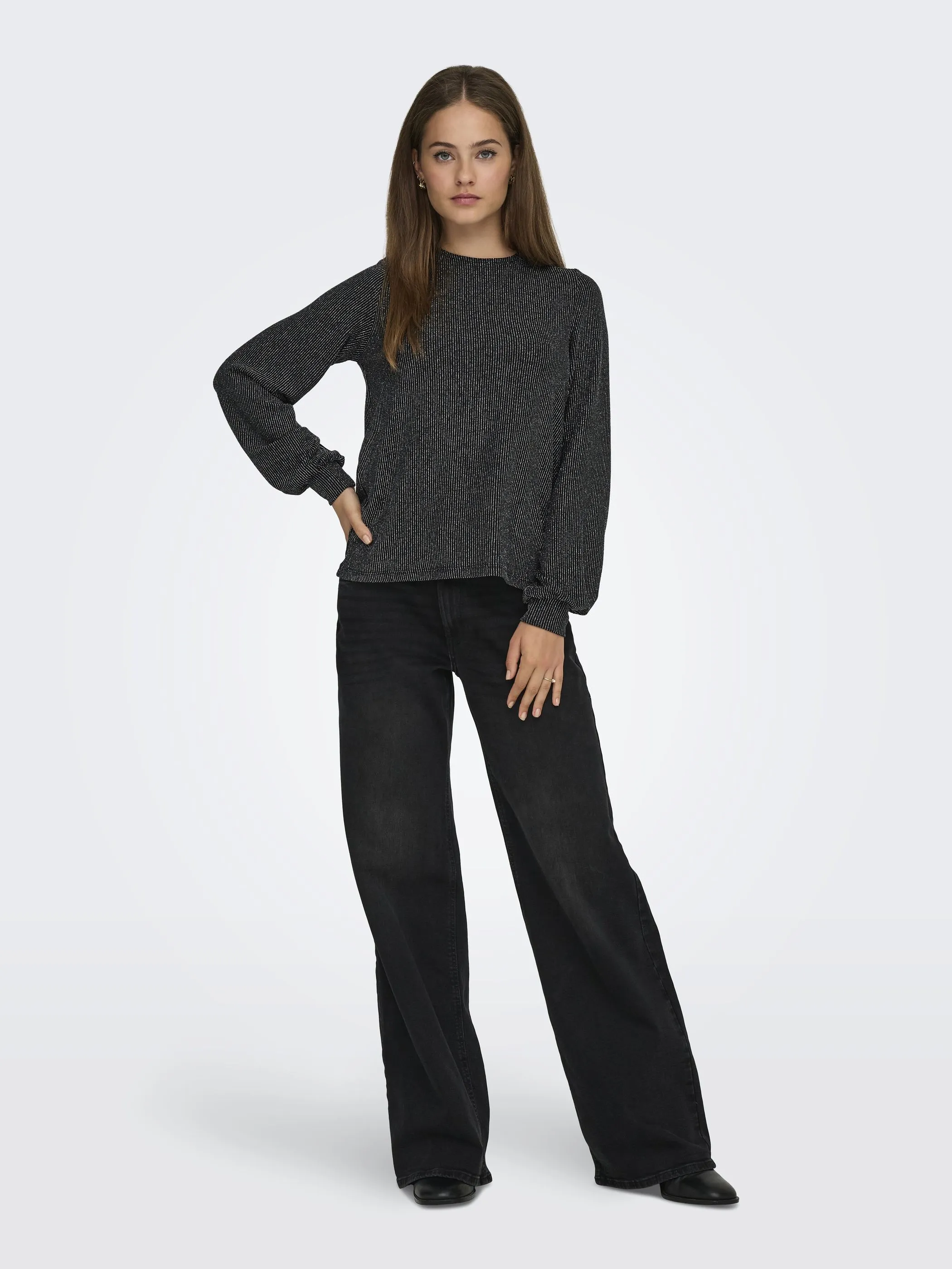 Only 15360951 ONLCAROL L/S GLITTER Schwarz 917472 177911002 4