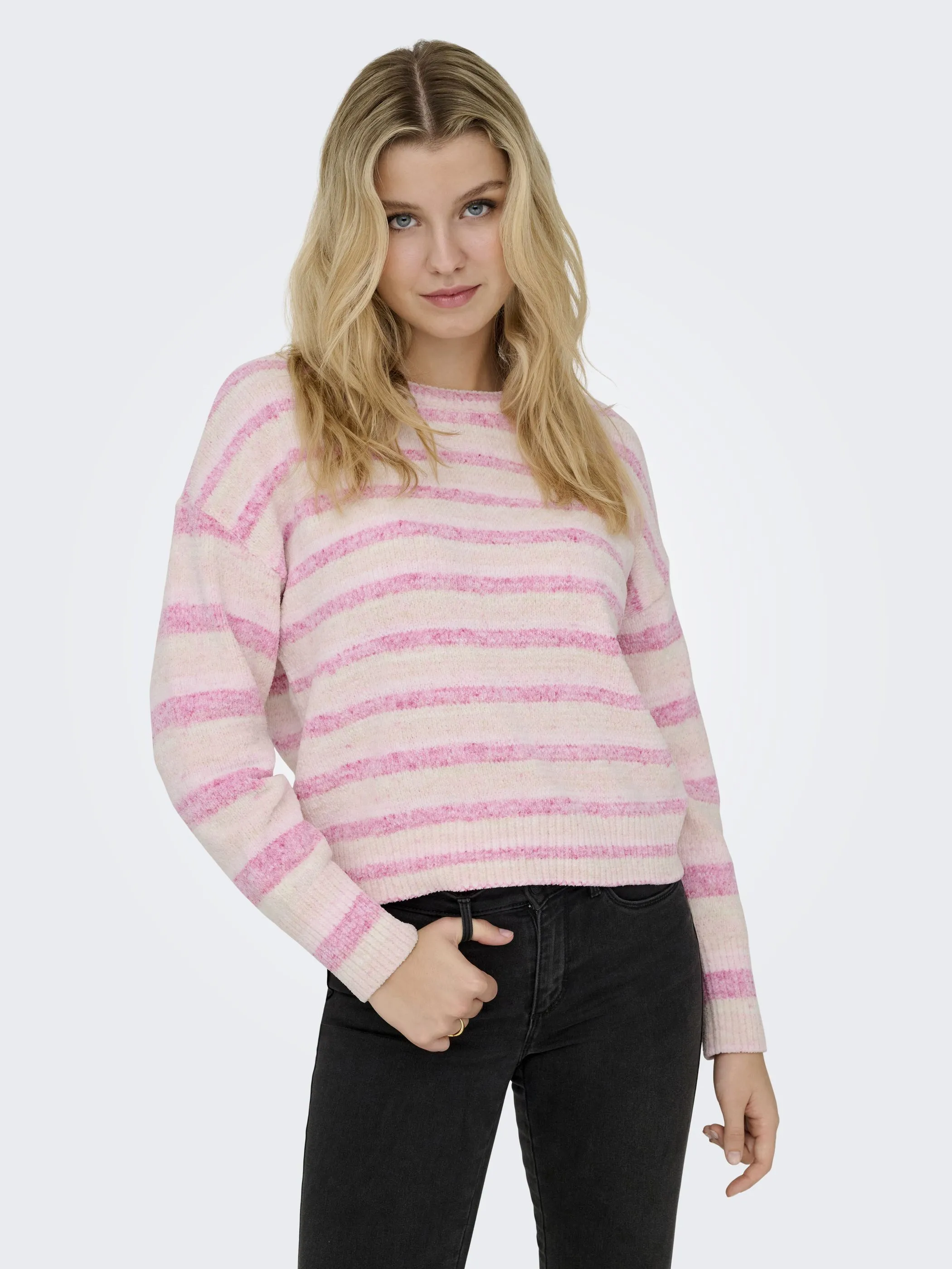 Only 15363130 ONLJOHANNA LS O-NECK Pink 922075 259656004