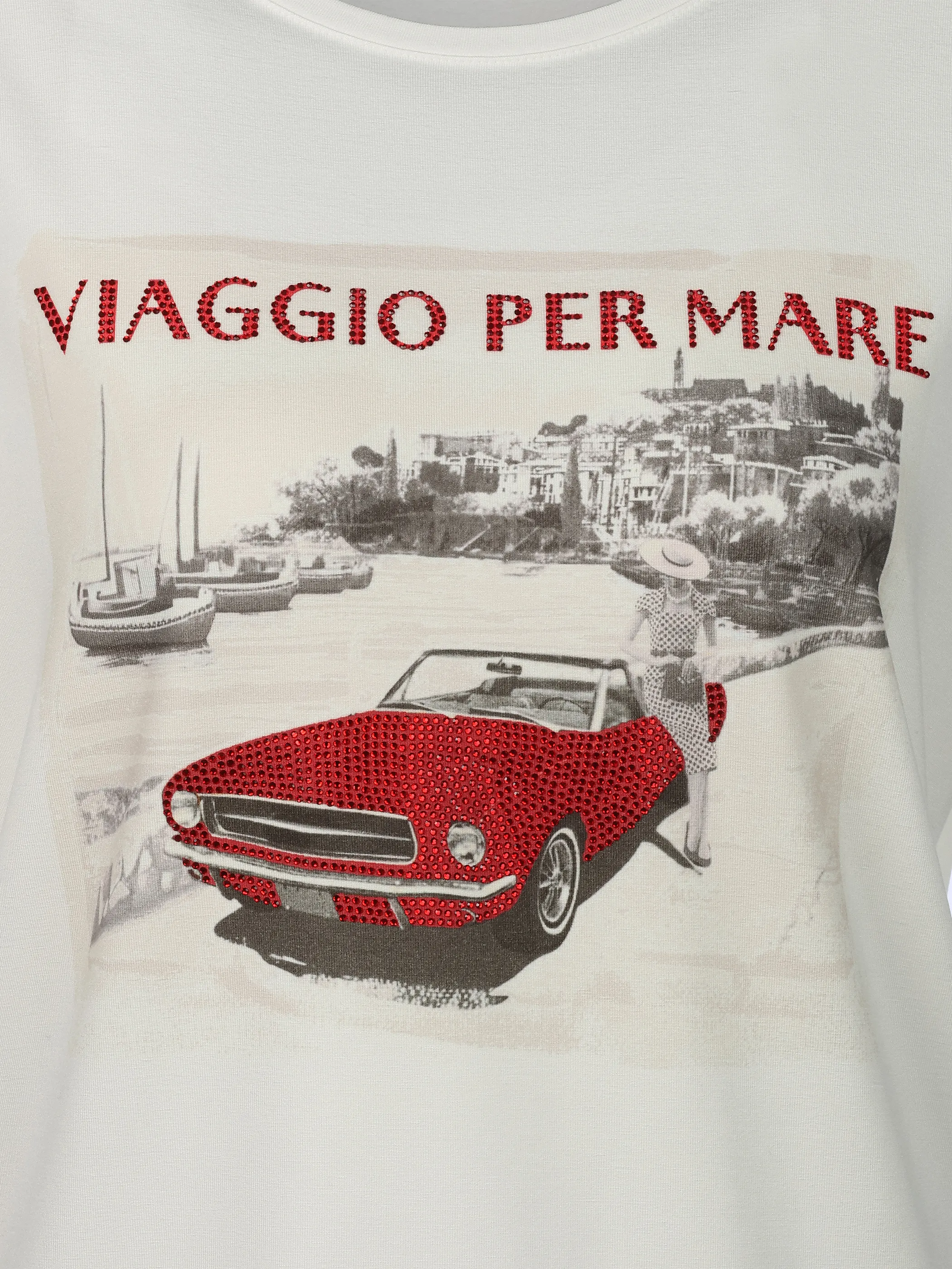 Lisa Tossa Da-Shirt mit Strassapplikation Weiß 924192 WHITE 3