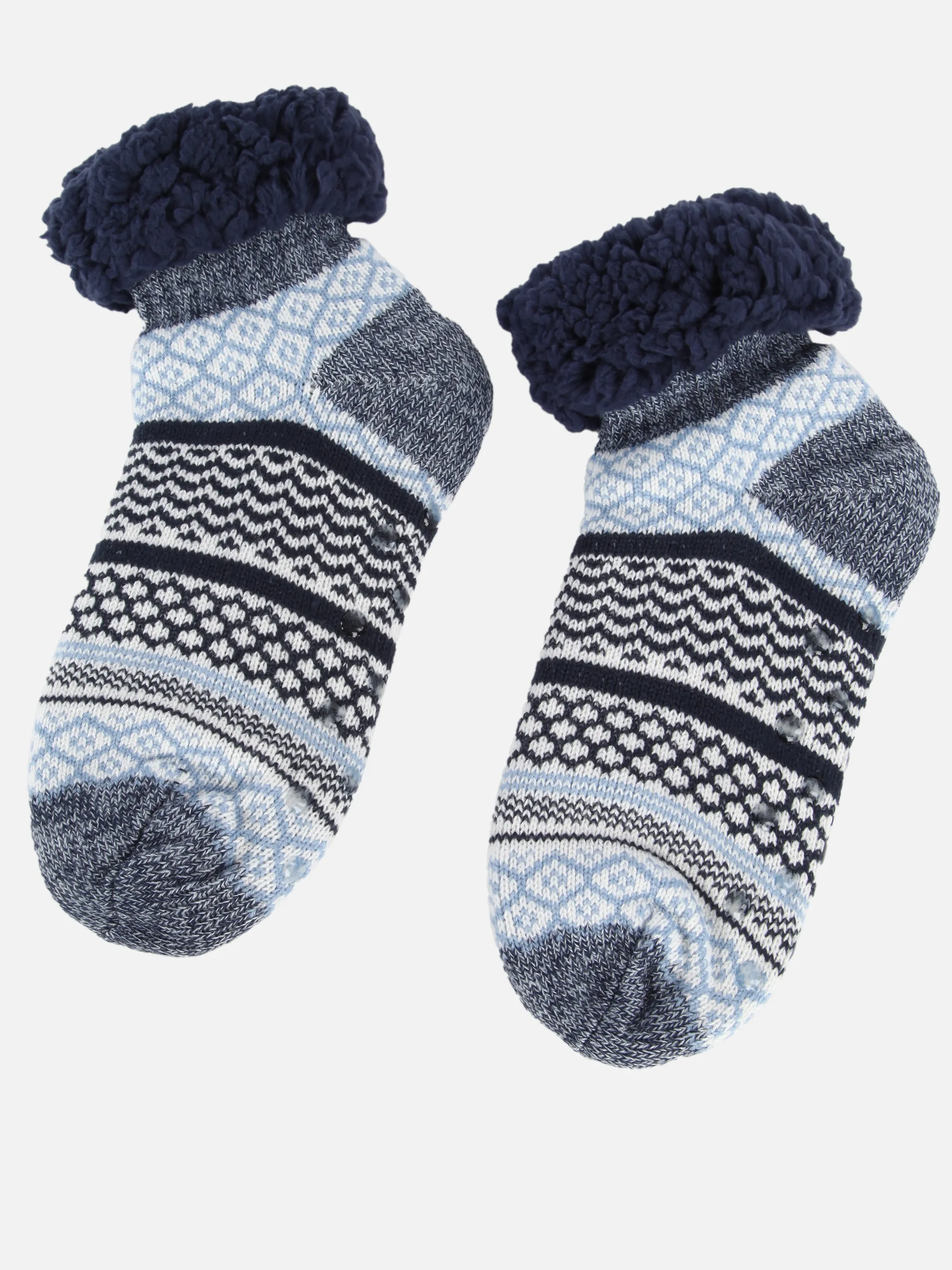 Da. Hausschuhsocken kurz Teddy Blau 914558 MARINE 2 Da. Hausschuhsocken kurz Teddy Blau 914558 MARINE 2