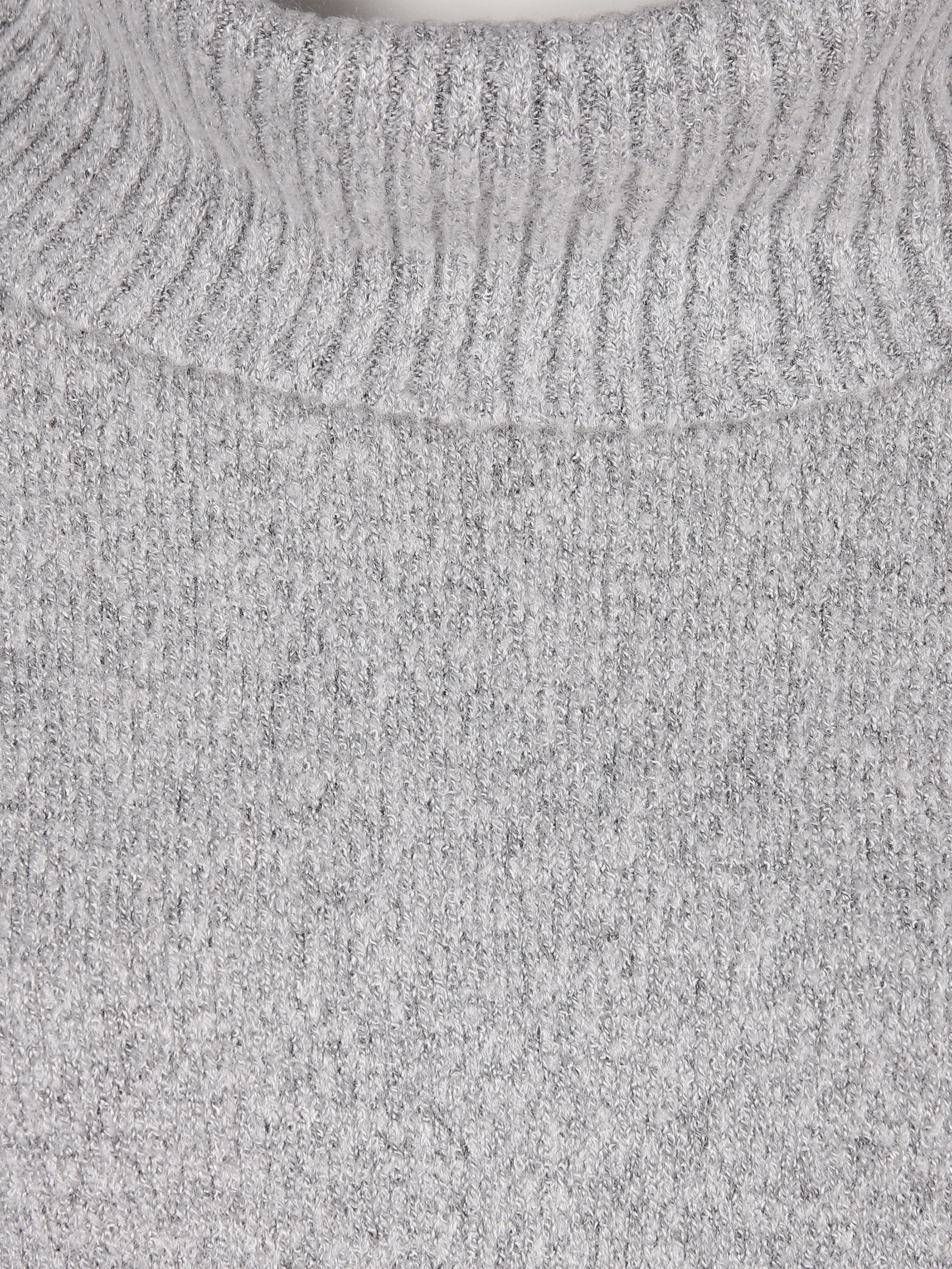 Stitch & Soul Da-Rollkragenpullover Rippende Grau 844749 GREY MEL 3