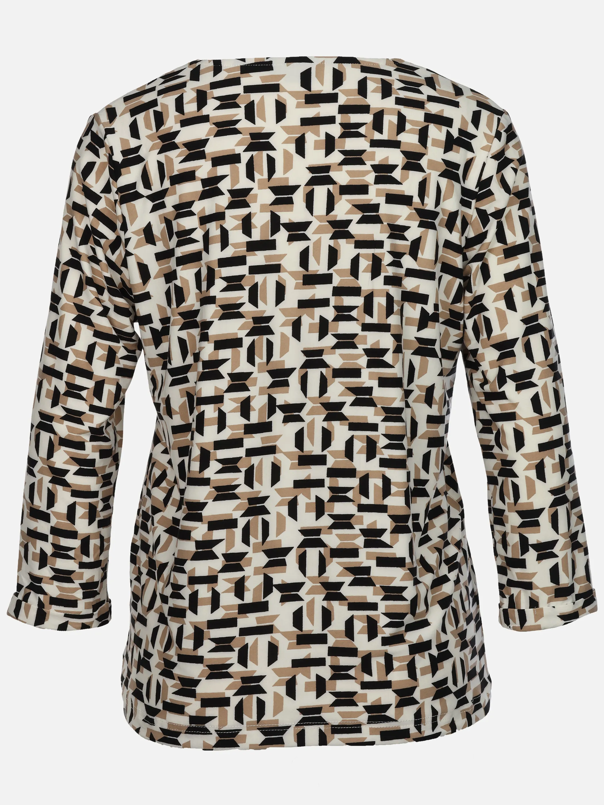 Sure Da-Shirt m. Alloverprint Beige 933602 OXFORDTAN 2