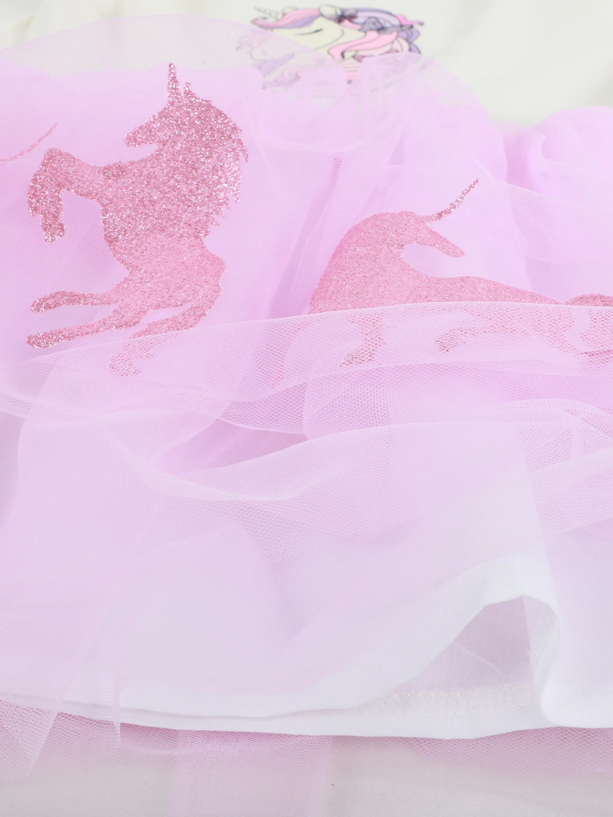 Bubble Gum KM Kleid mit EInhorn print in rosa Rosa 908867 ROSA 3