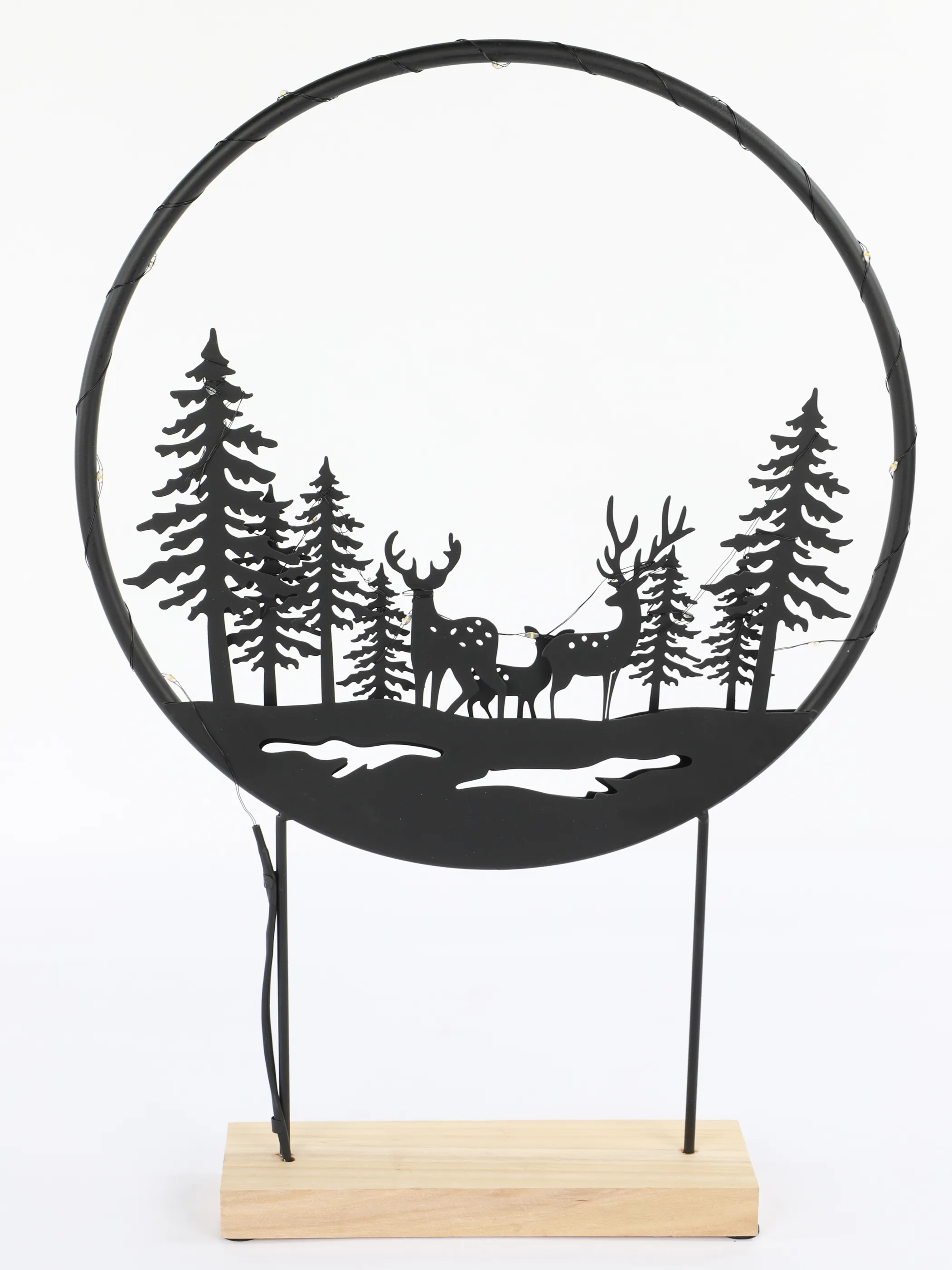 Weihnachten LED Stand Deko 30x6x44 Schwarz 915881 SCHWARZ 1