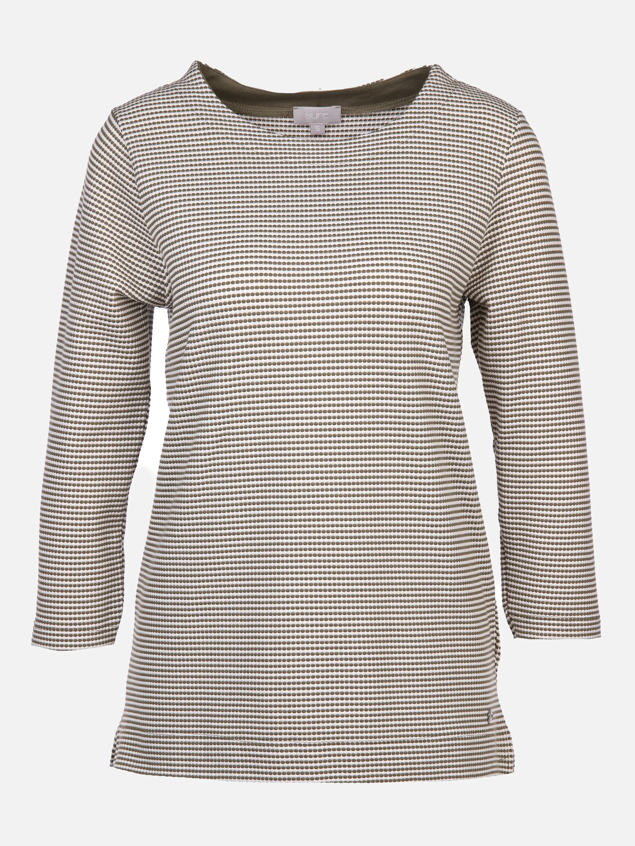 Sure Da-Jacuardshirt m. 3/4 Arm Grün 866390 KHAKI/OFFW 1 Sure Da-Jacuardshirt m. 3/4 Arm Grün 866390 KHAKI/OFFW 1