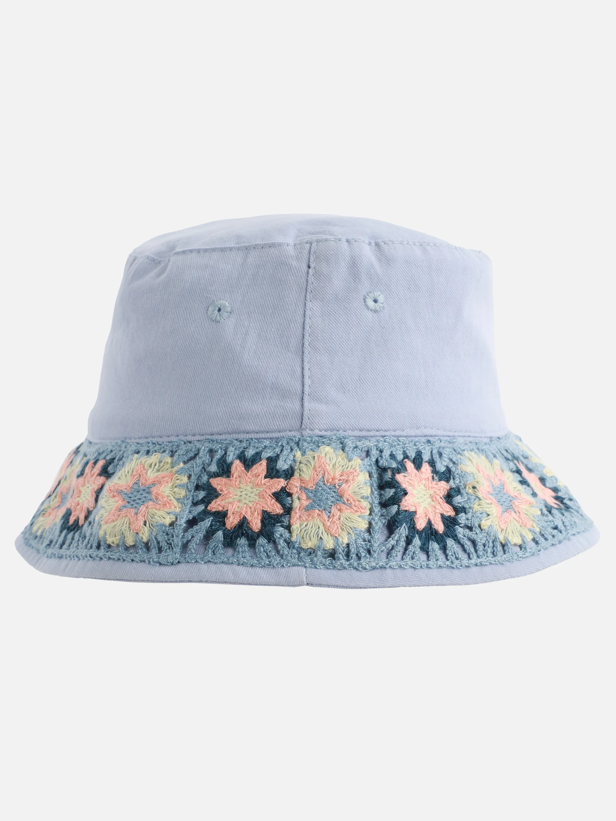 Bubble Gum KM-Hut m. Blumen Blau 908271 BLUE 1