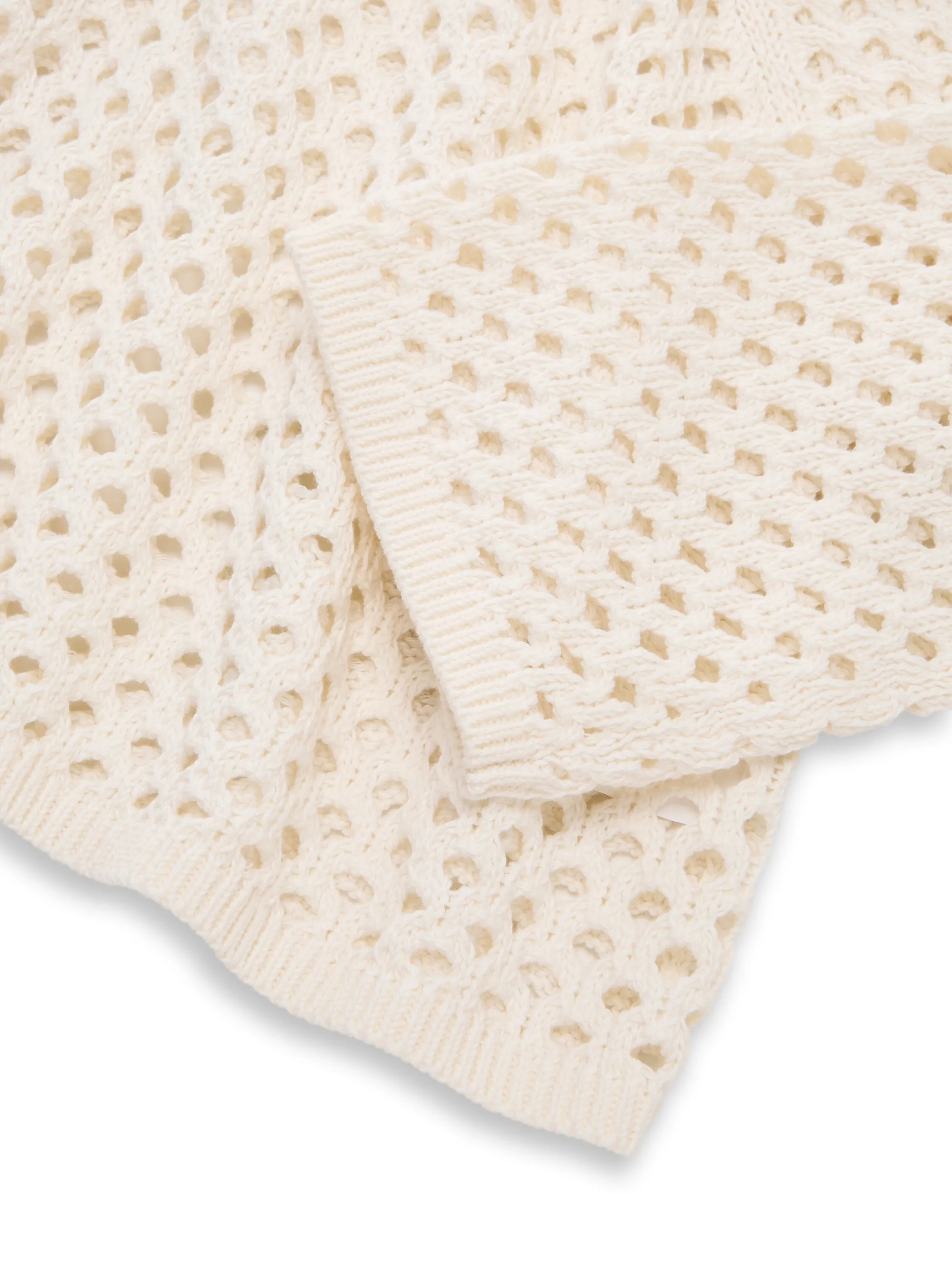 Tom Tailor 1052832 cropped open knit pull Weiß 934448 10348 3