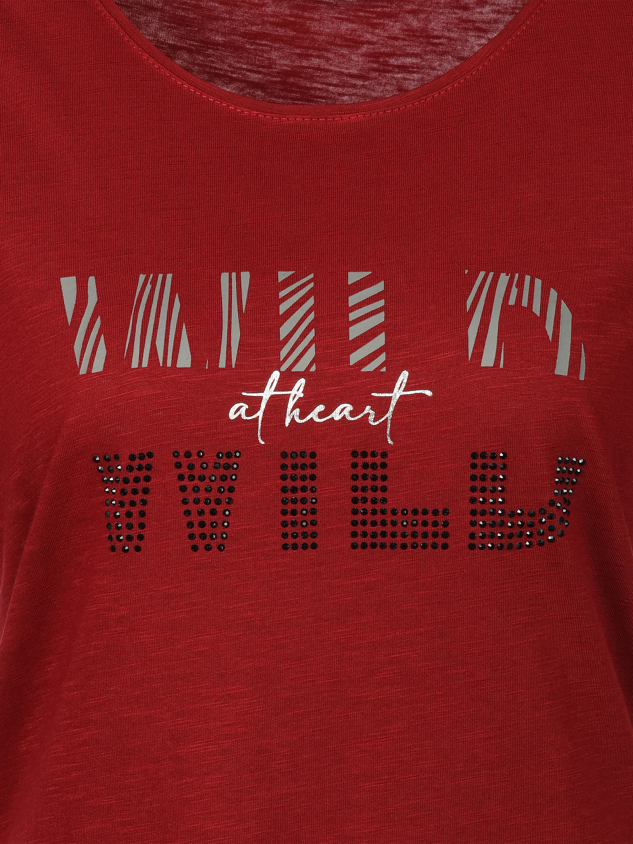 Sure Da-T-Shirt m. Frontprint Rot 926281 RHUBARB 3