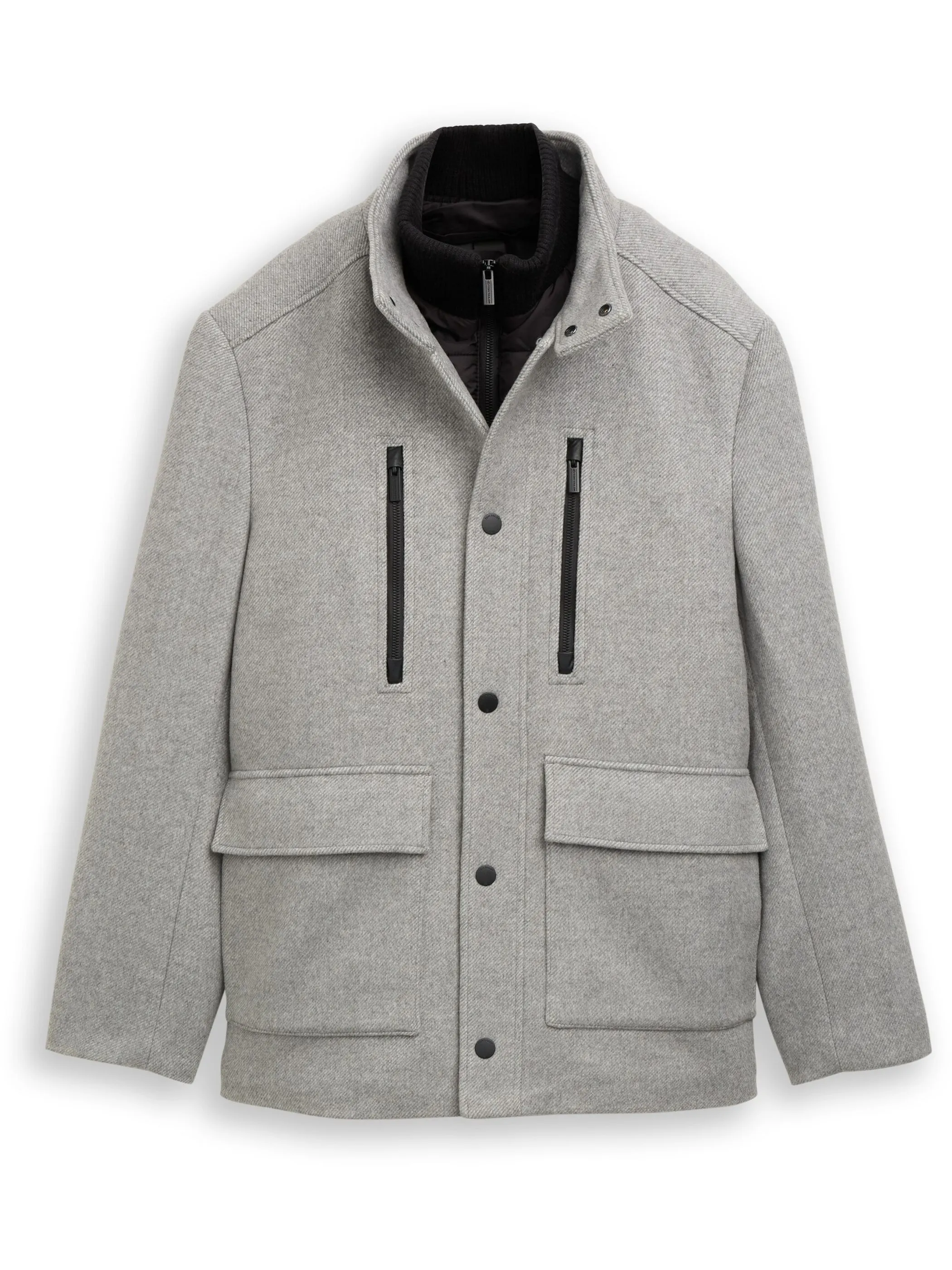 Tom Tailor 1051667 wool jacket with stand-up insert Grau 934269 40600