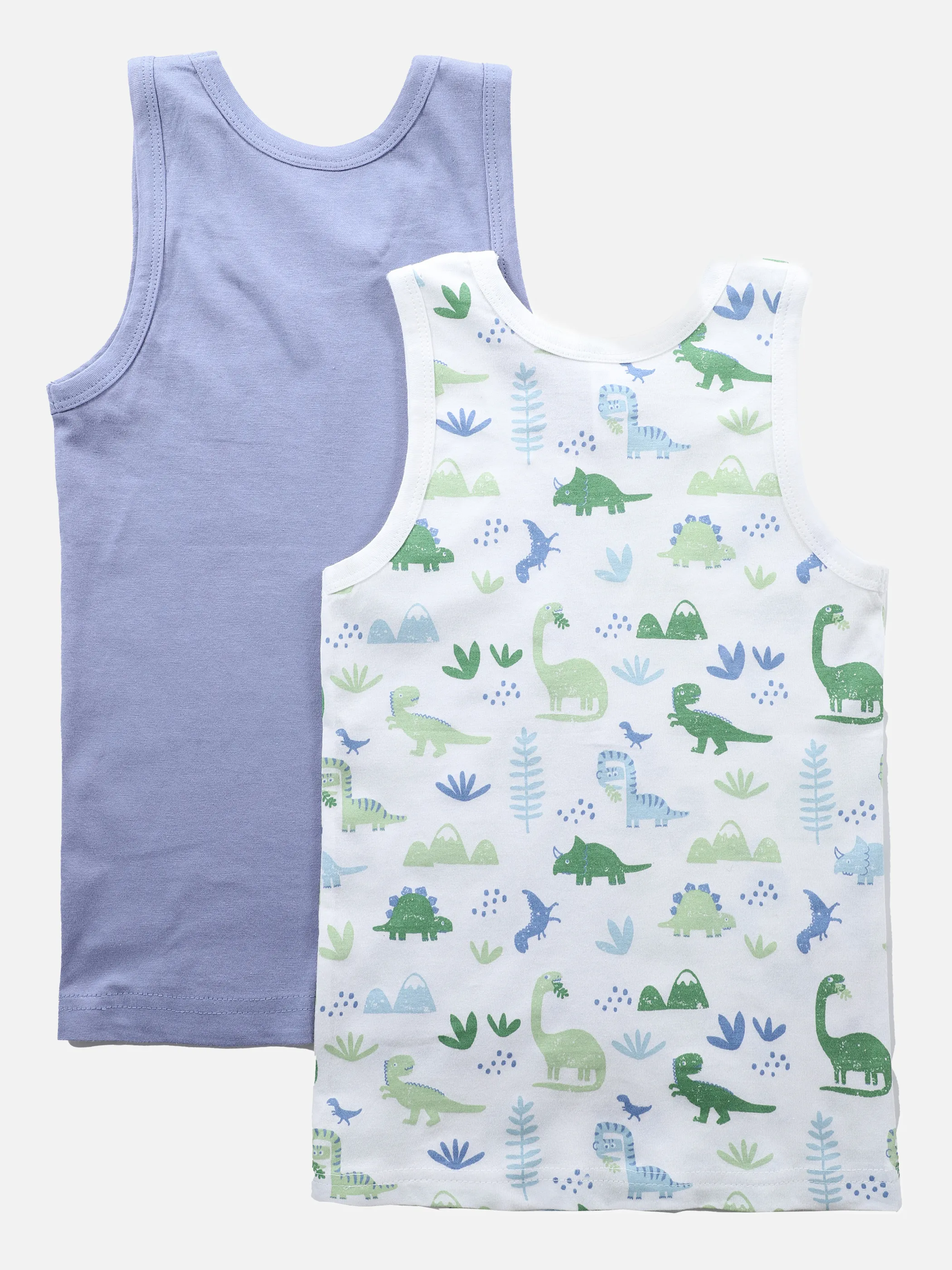 Stop + Go MB Unterhemd 2tlg Dino Blau 862696 DUSTY BLUE 2