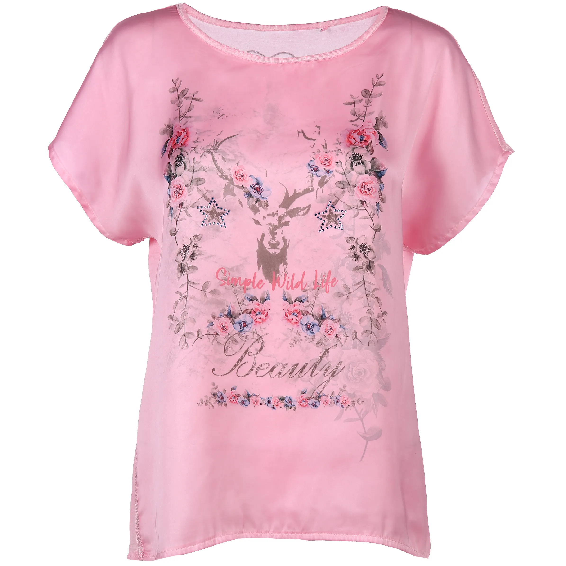 Brandl Tracht Da-Materialmix-Shirt Gerti Rosa 816296 ROSÉ 1 Brandl Tracht Da-Materialmix-Shirt Gerti Rosa 816296 ROSÉ 1