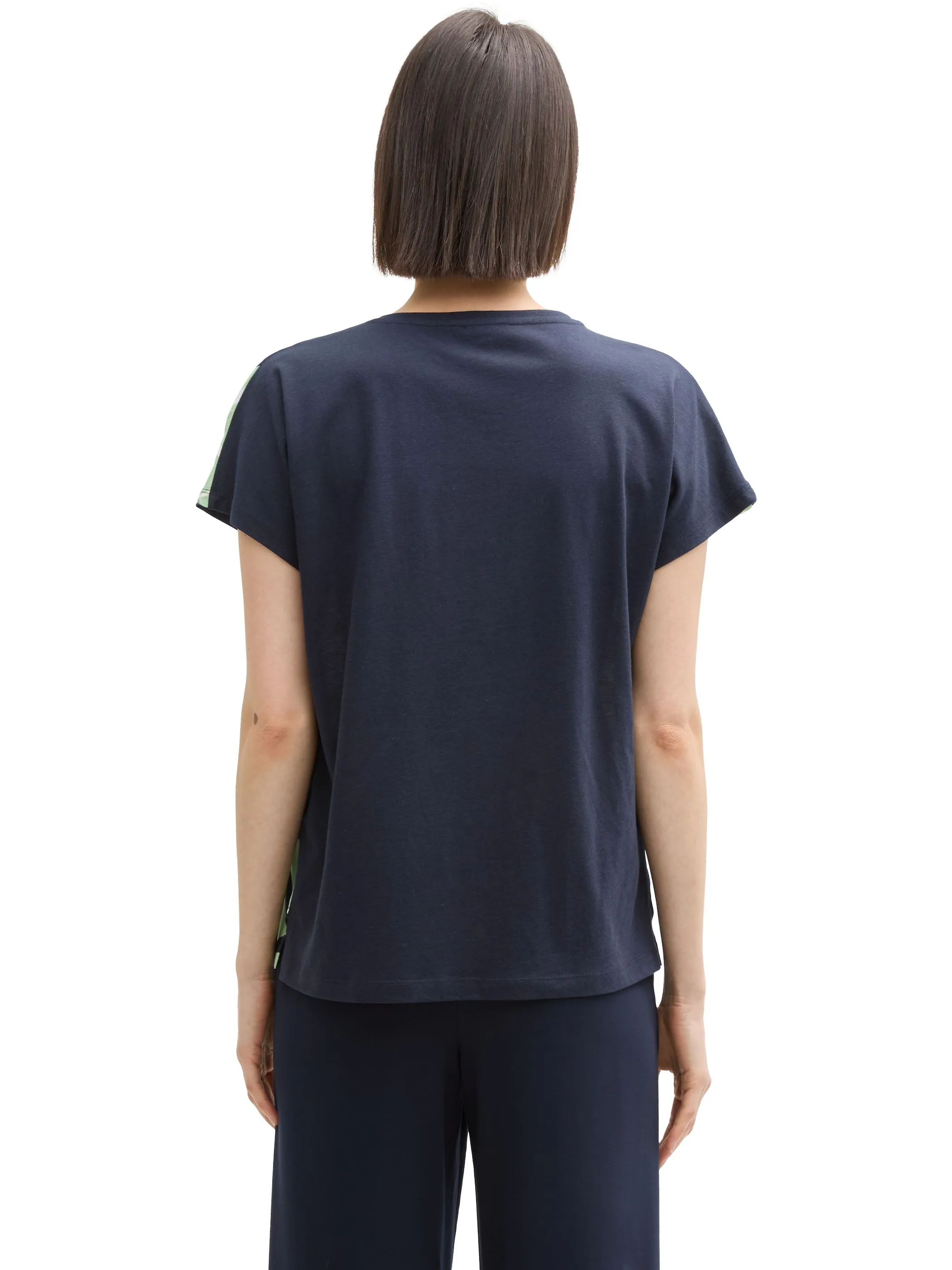 Tom Tailor 1045569 T-shirt fabric mix Grün 905982 37116 3