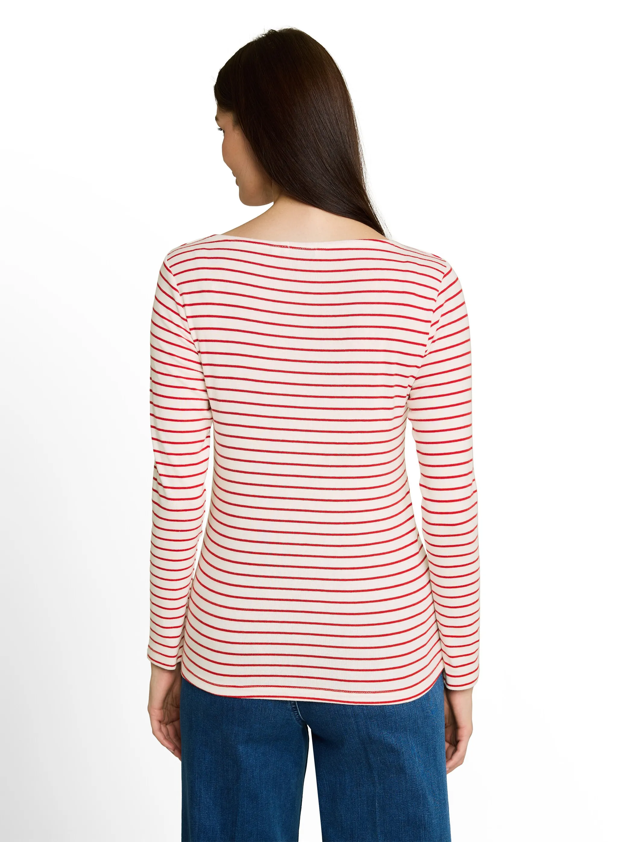 Tom Tailor 1051234 NOS T-Shirt striped boatneck Rot 926128 40355 2