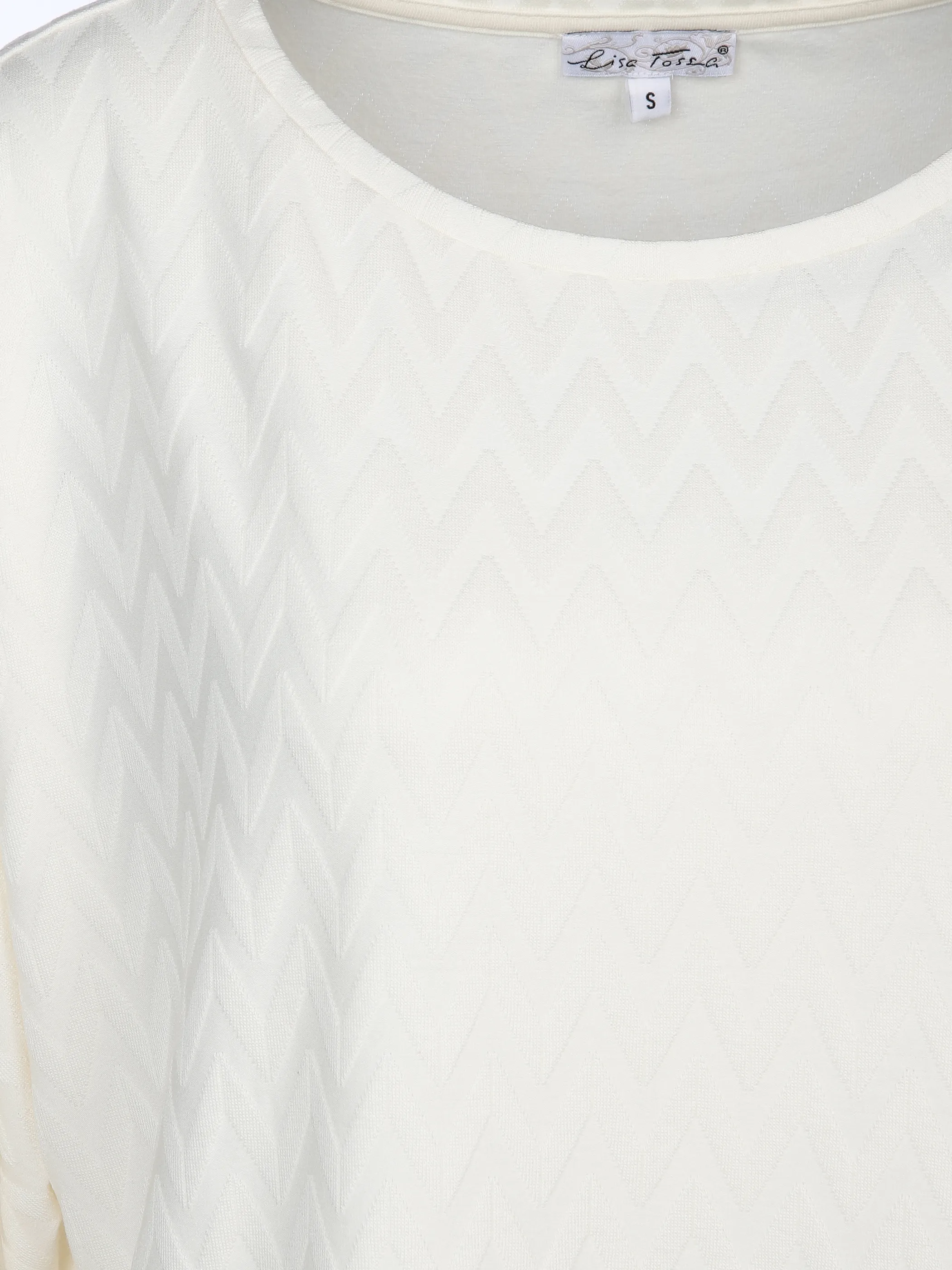 Lisa Tossa Da-Jacquard-Shirt langarm Weiß 897608 OFFWHITE 3 Lisa Tossa Da-Jacquard-Shirt langarm Weiß 897608 OFFWHITE 3