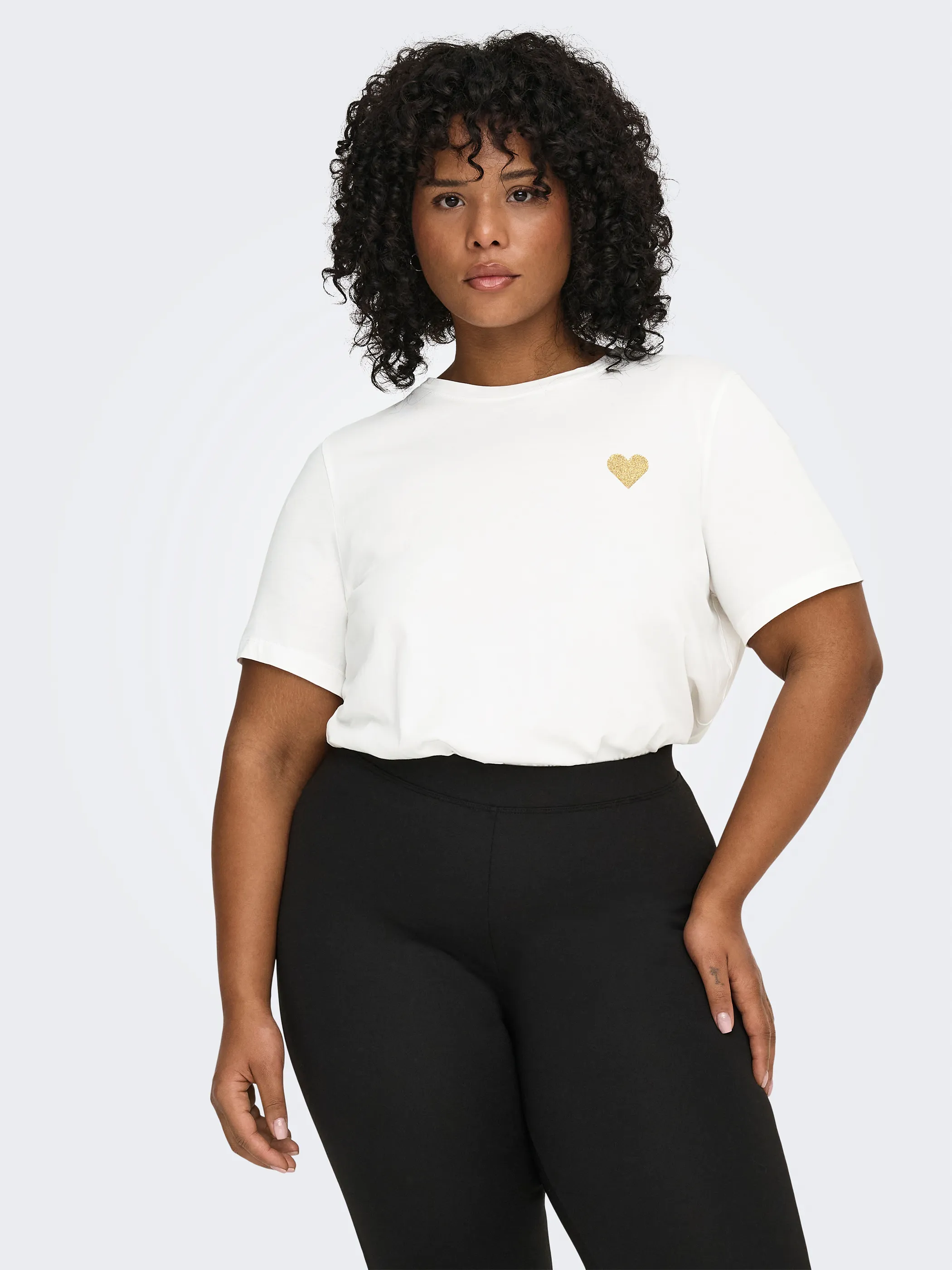 Only Carmakoma 15299502 CARKITA S/S LOGO TOP Weiß 928763 177922002 4
