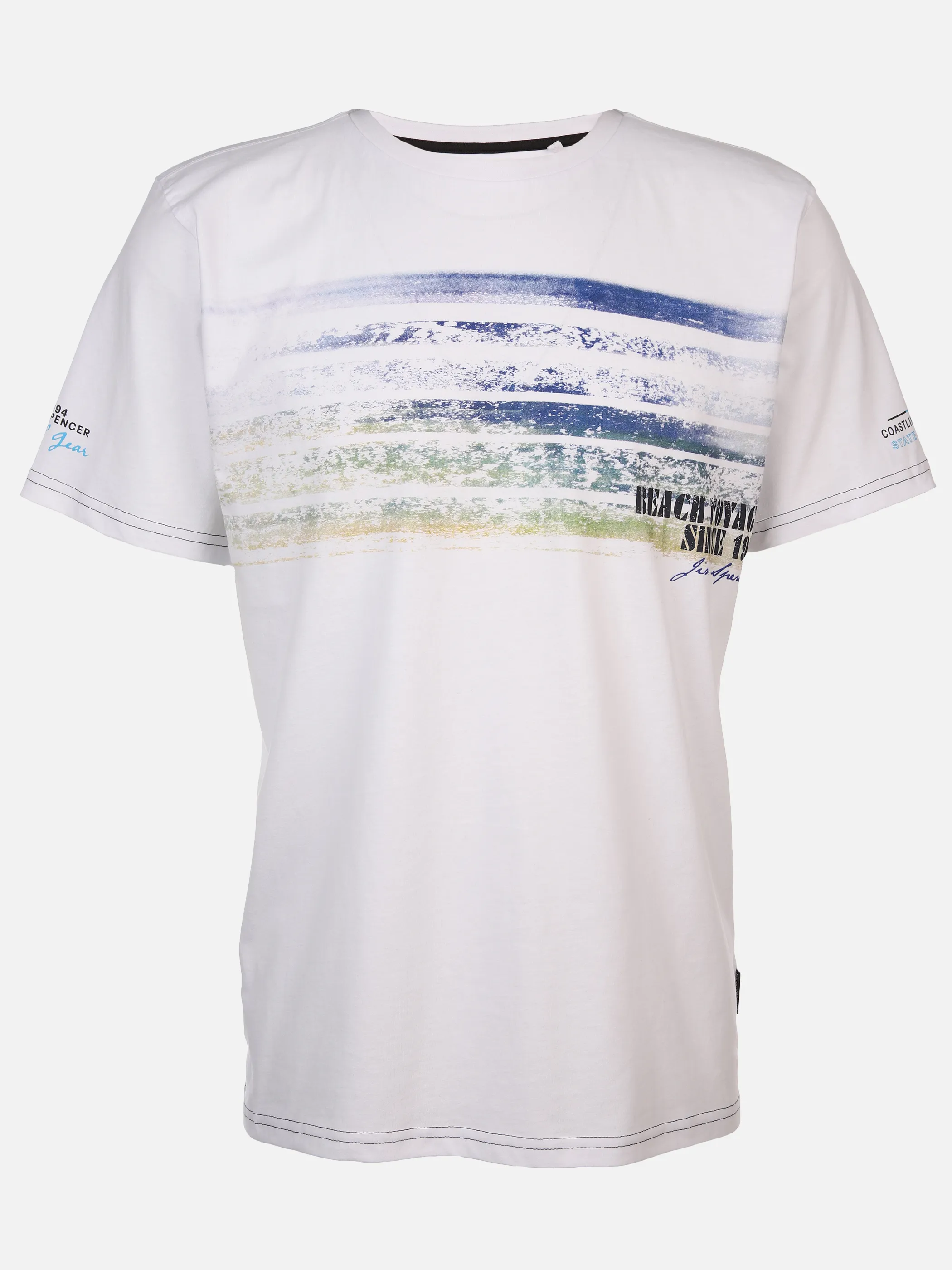 Jim Spencer He. T-Shirt 1/2 Arm Druck Weiß 894402 WHITE 1 Jim Spencer He. T-Shirt 1/2 Arm Druck Weiß 894402 WHITE 1