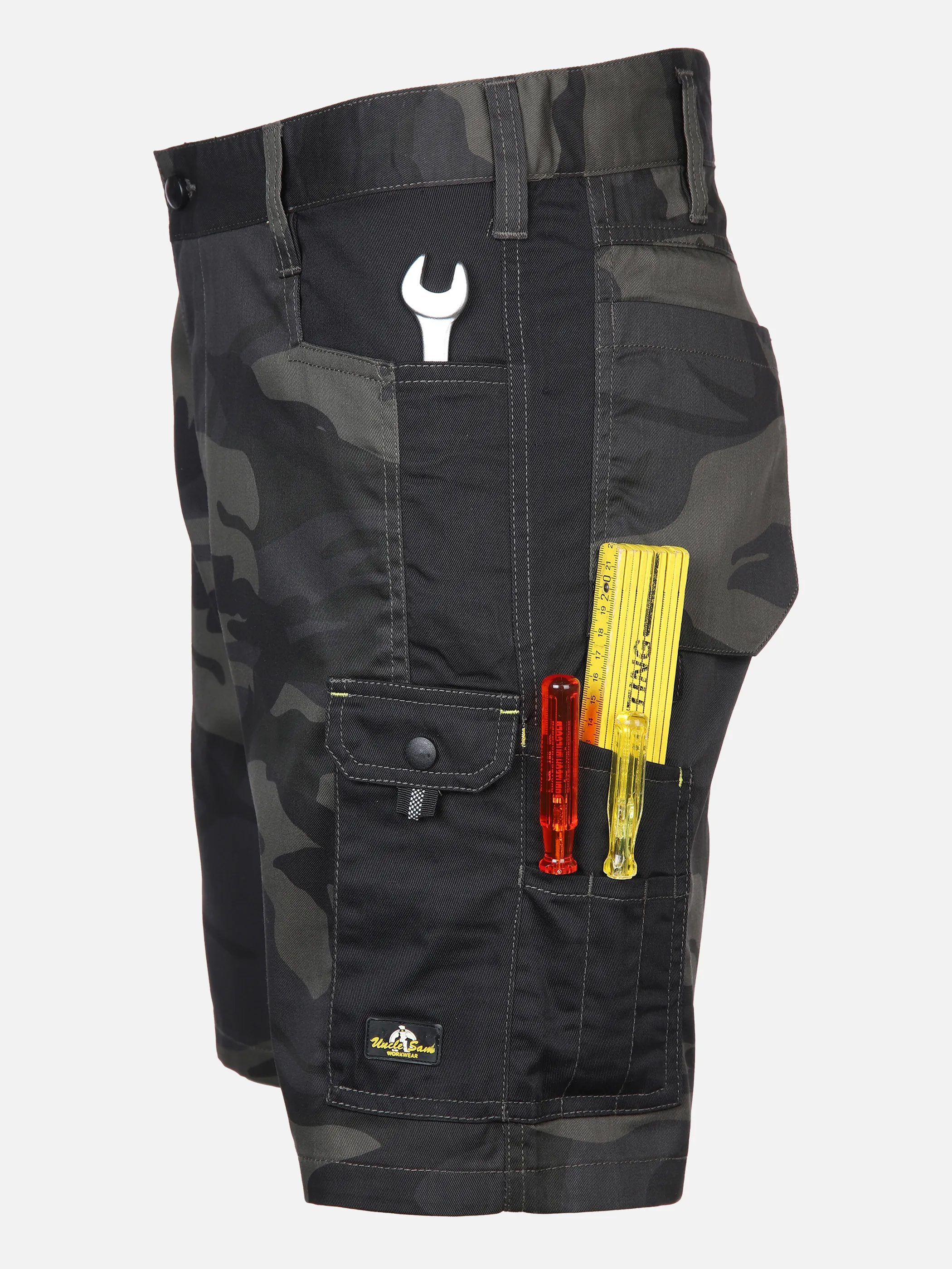 Uncle Sam He. Arbeitsshort Camou Grün 881502 OLIV 3 Uncle Sam He. Arbeitsshort Camou Grün 881502 OLIV 3
