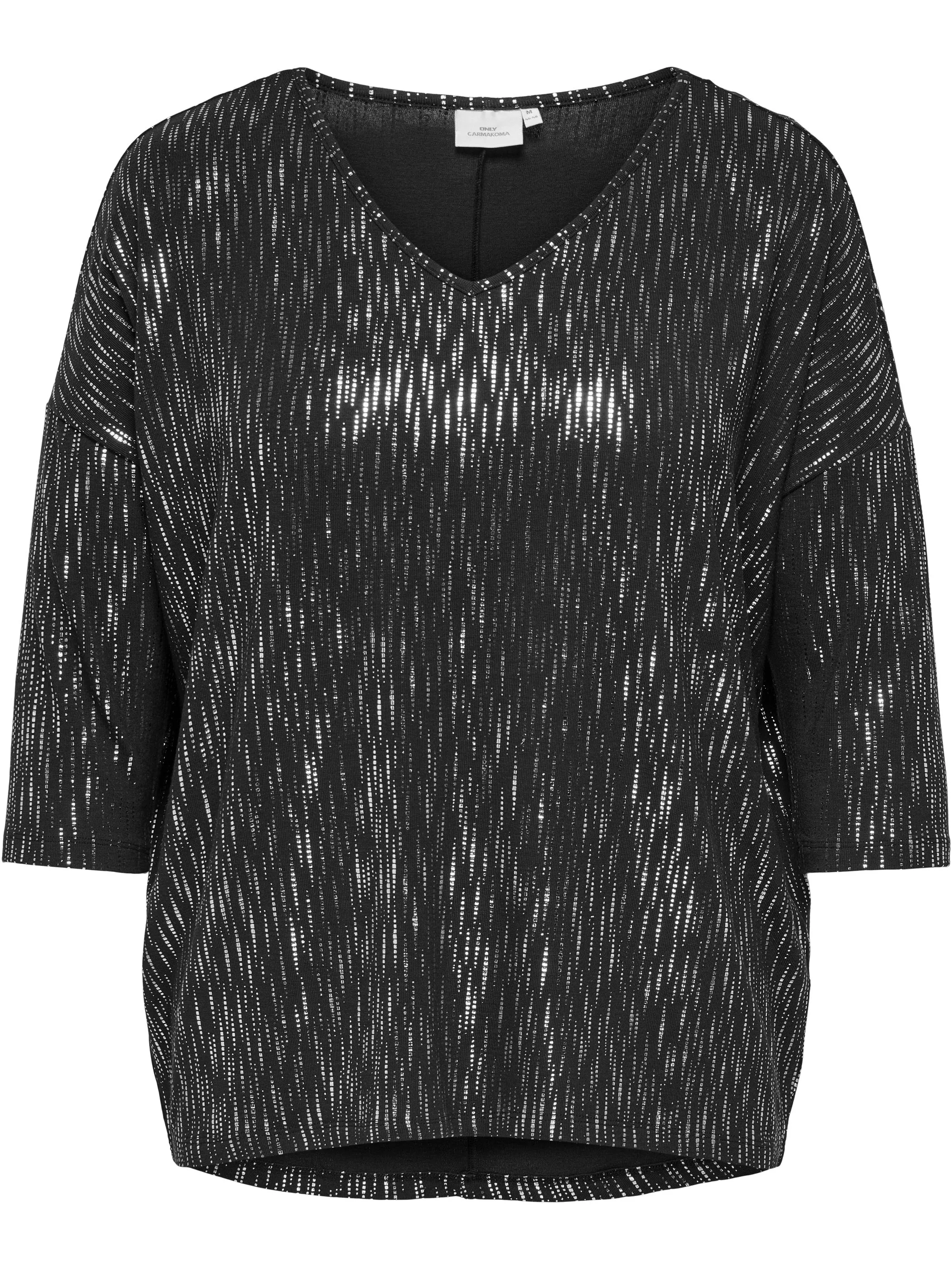 Only Carmakoma 15336524 CARFOILA 3/4 V-NECK T Schwarz 918027 177911001 1