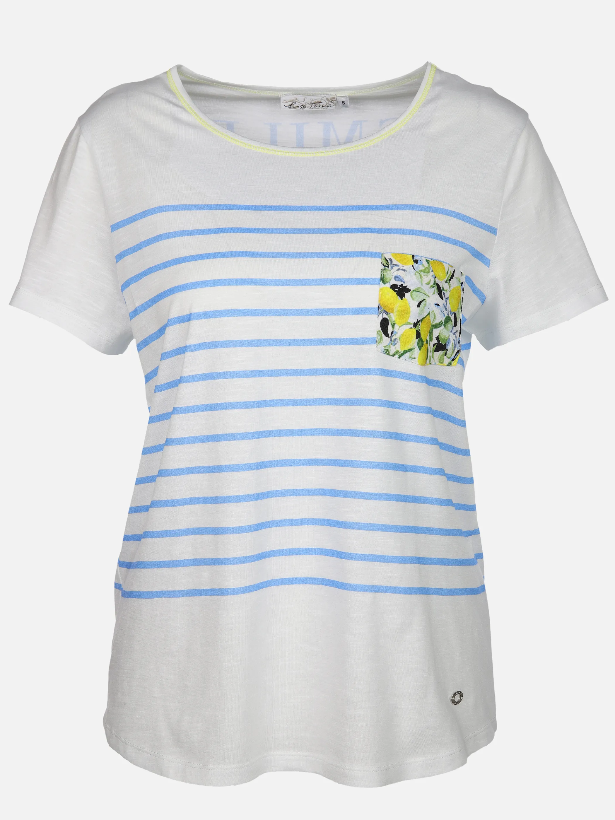 Lisa Tossa Da-T-Shirt m. Streifenprint Weiß 915310 WEIß 1
