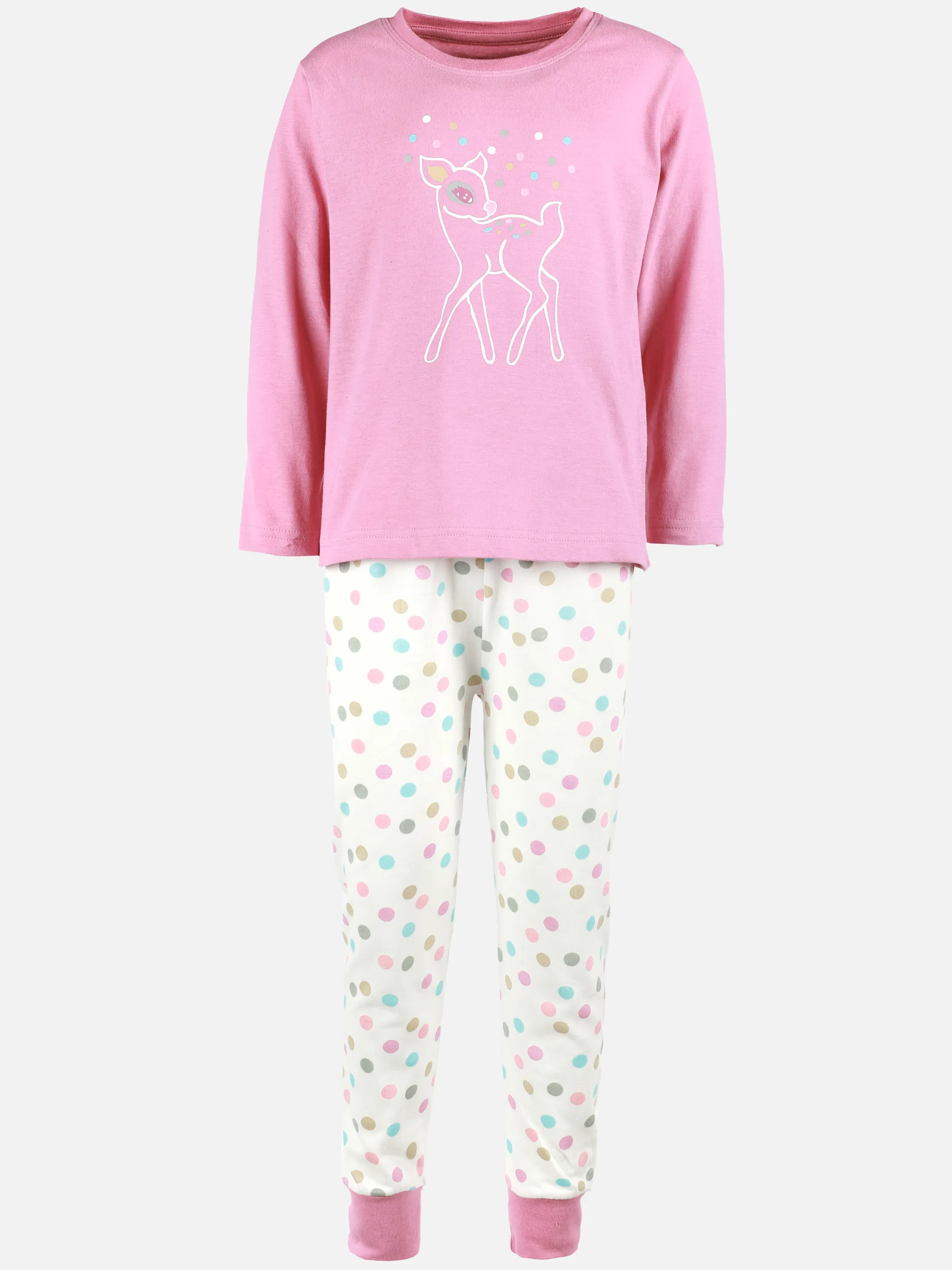 Stop + Go KM Schlafanzug lang Reh Rosa 908546 ROSA 1 Stop + Go KM Schlafanzug lang Reh Rosa 908546 ROSA 1