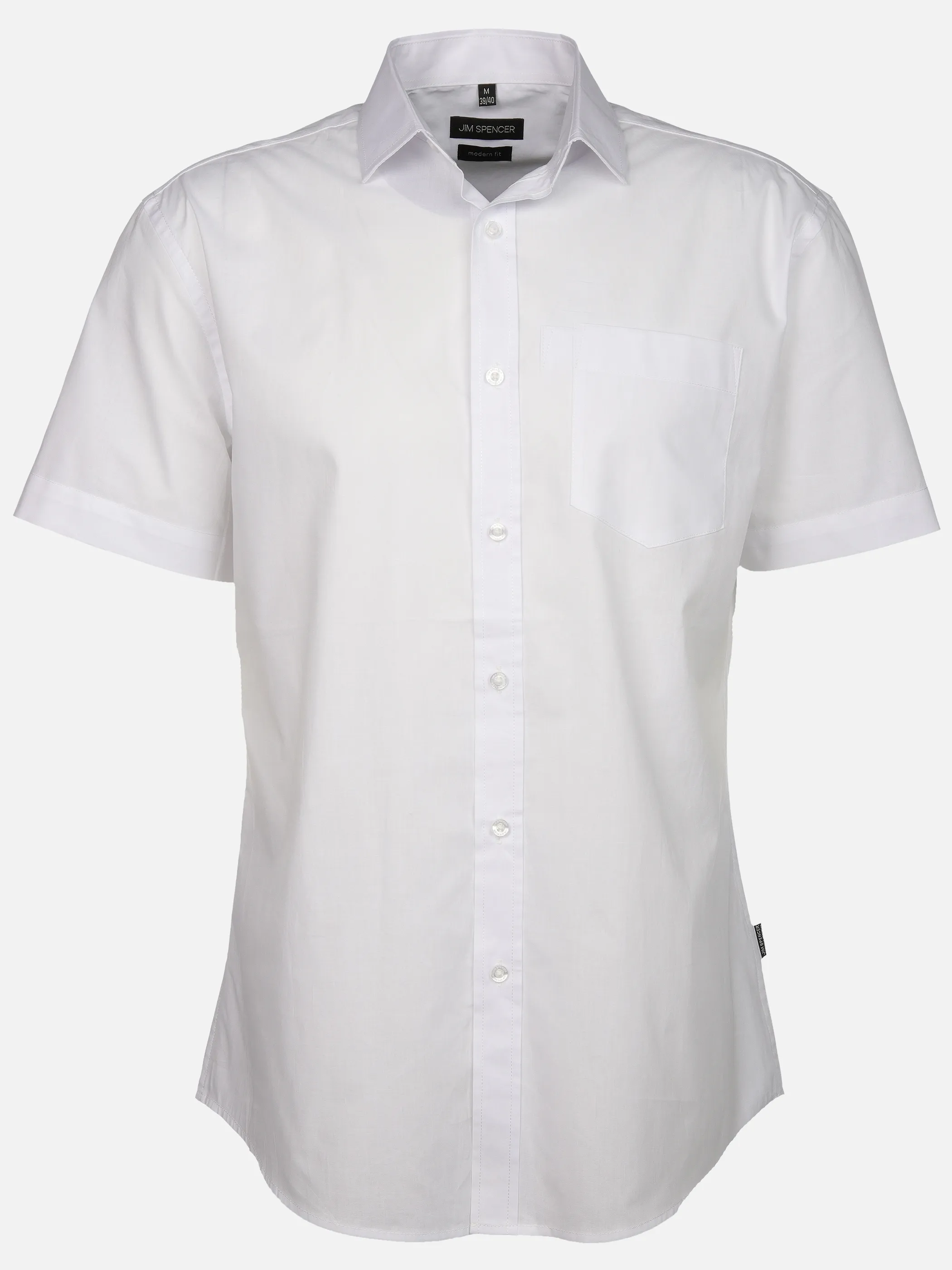 Jim Spencer He. Cityhemd 1/2 Arm basic uni Weiß 908755 WHITE 1