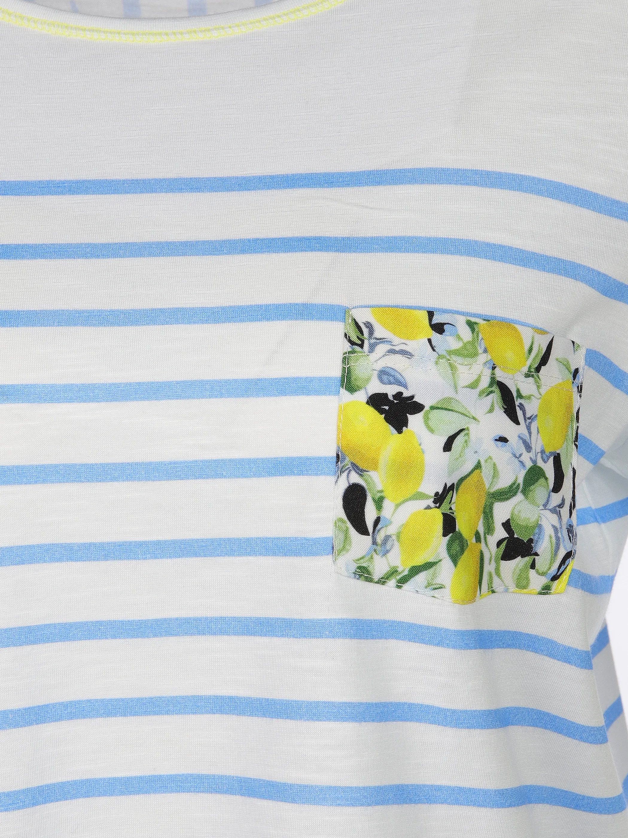 Lisa Tossa Da-T-Shirt m. Streifenprint Weiß 915310 WEIß 3 Lisa Tossa Da-T-Shirt m. Streifenprint Weiß 915310 WEIß 3