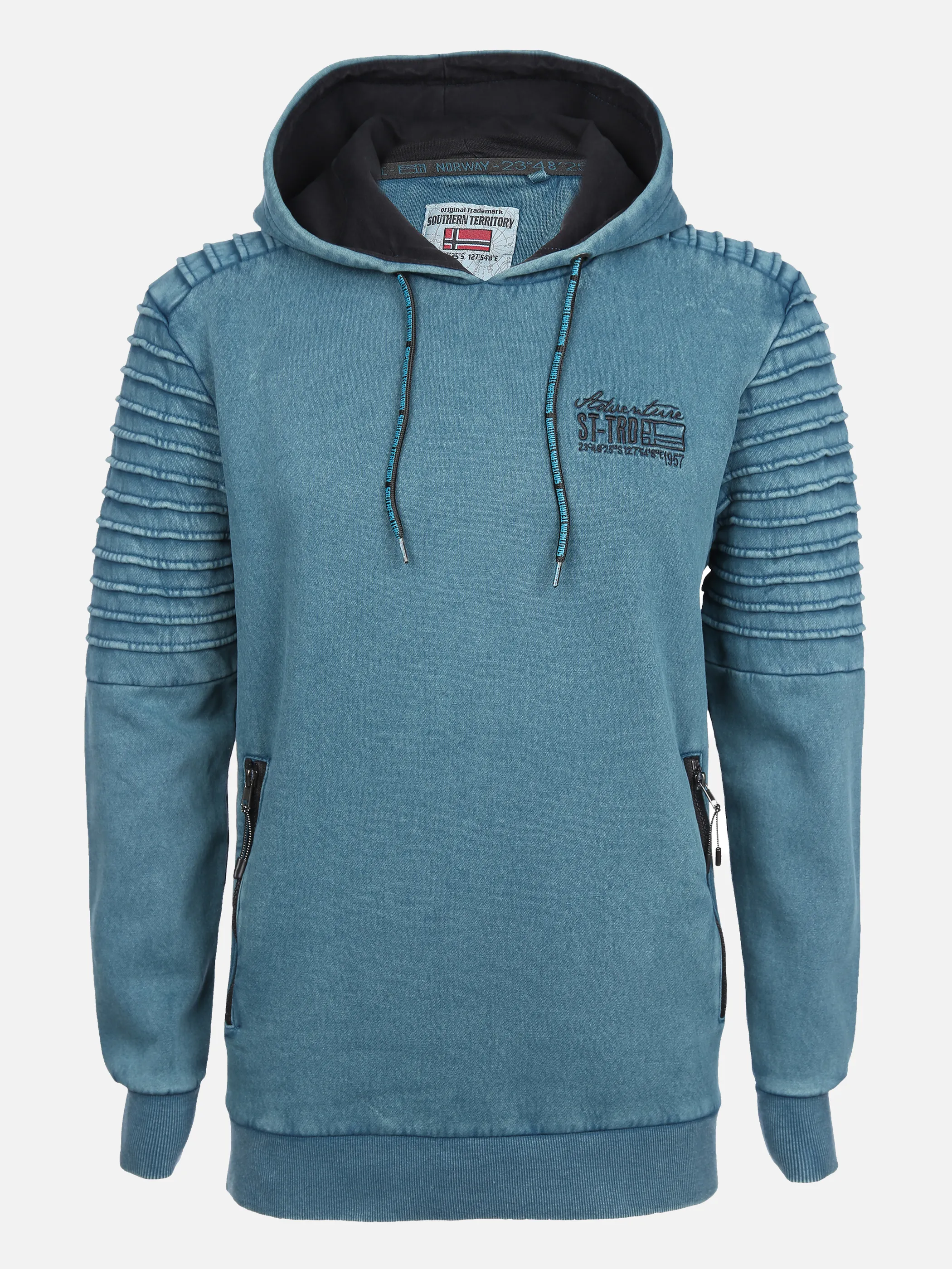 Southern Territory He. Kapuzensweatshirt Biker Grün 858058 PETROL 1 Southern Territory He. Kapuzensweatshirt Biker Grün 858058 PETROL 1