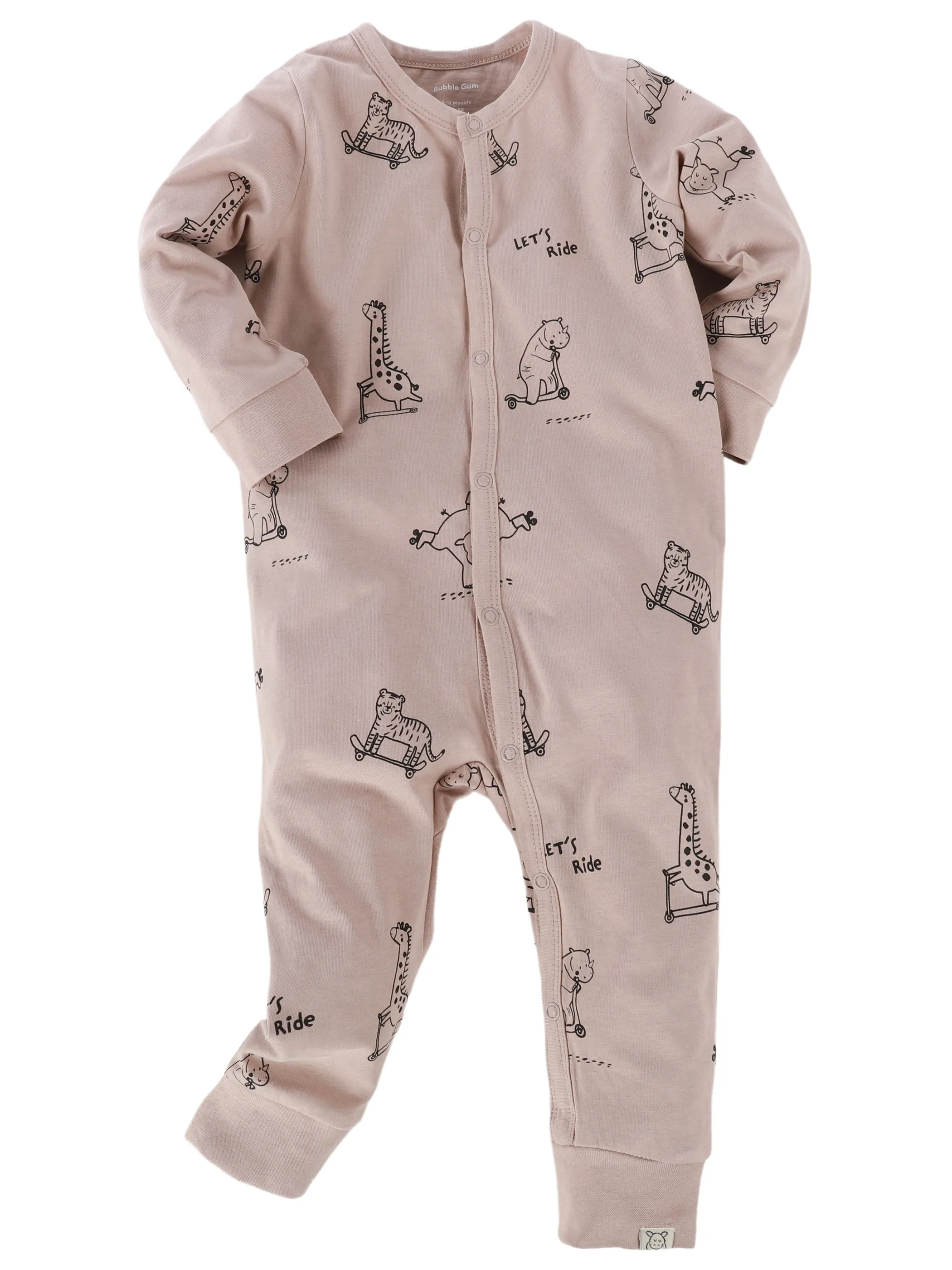 Bubble Gum BJ Schlafanzug mit Tier AOP in braun Braun 921577 BR 1