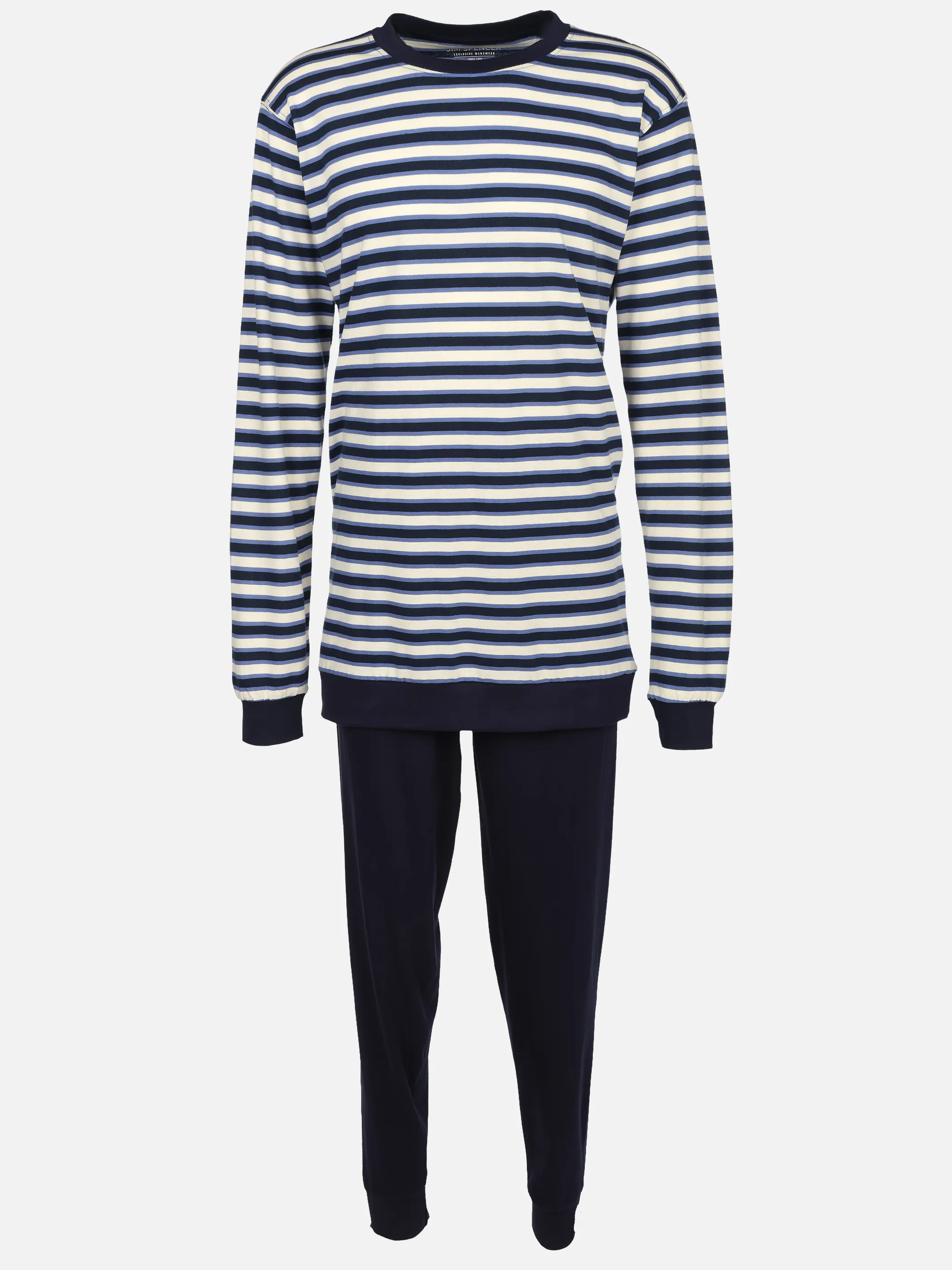 Jim Spencer He. Pyjama gestreift Blau 929118 NAVY 1