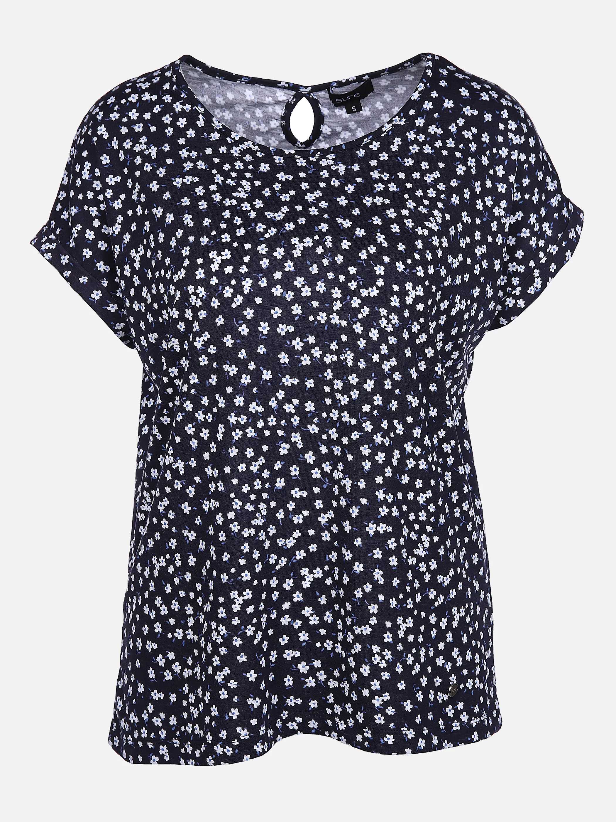 Sure Da-Shirt m. Alloverprint Blau 862275 NAVY 1 Sure Da-Shirt m. Alloverprint Blau 862275 NAVY 1