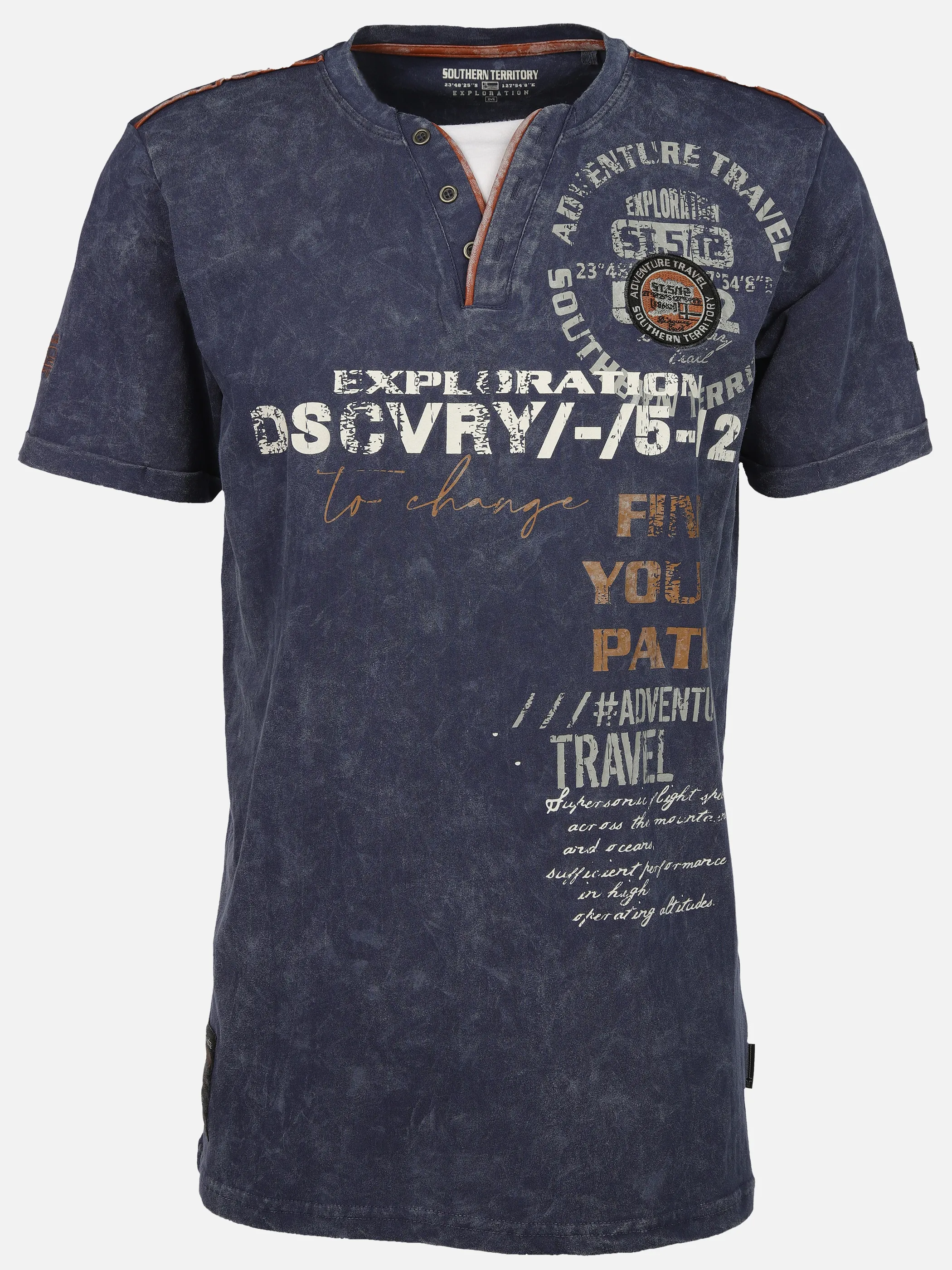 Southern Territory He. Henleyshirt 1/2 Arm 2in1 washer Blau 905117 NAVY 1 Southern Territory He. Henleyshirt 1/2 Arm 2in1 washer Blau 905117 NAVY 1