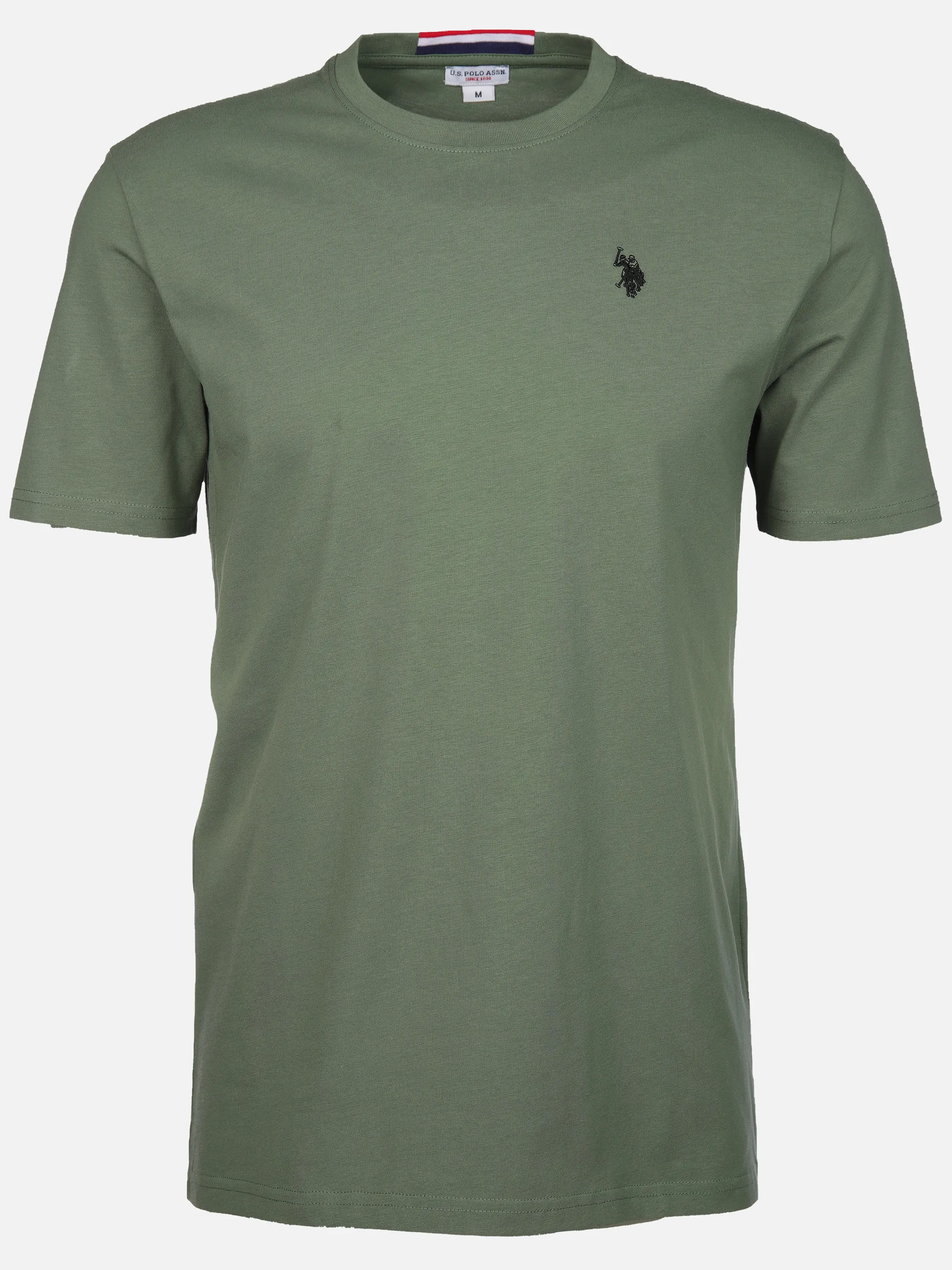 U.S. Polo Assn. He. T-Shirt 1/2 Arm Logostickerei Oliv 882065 KH 1