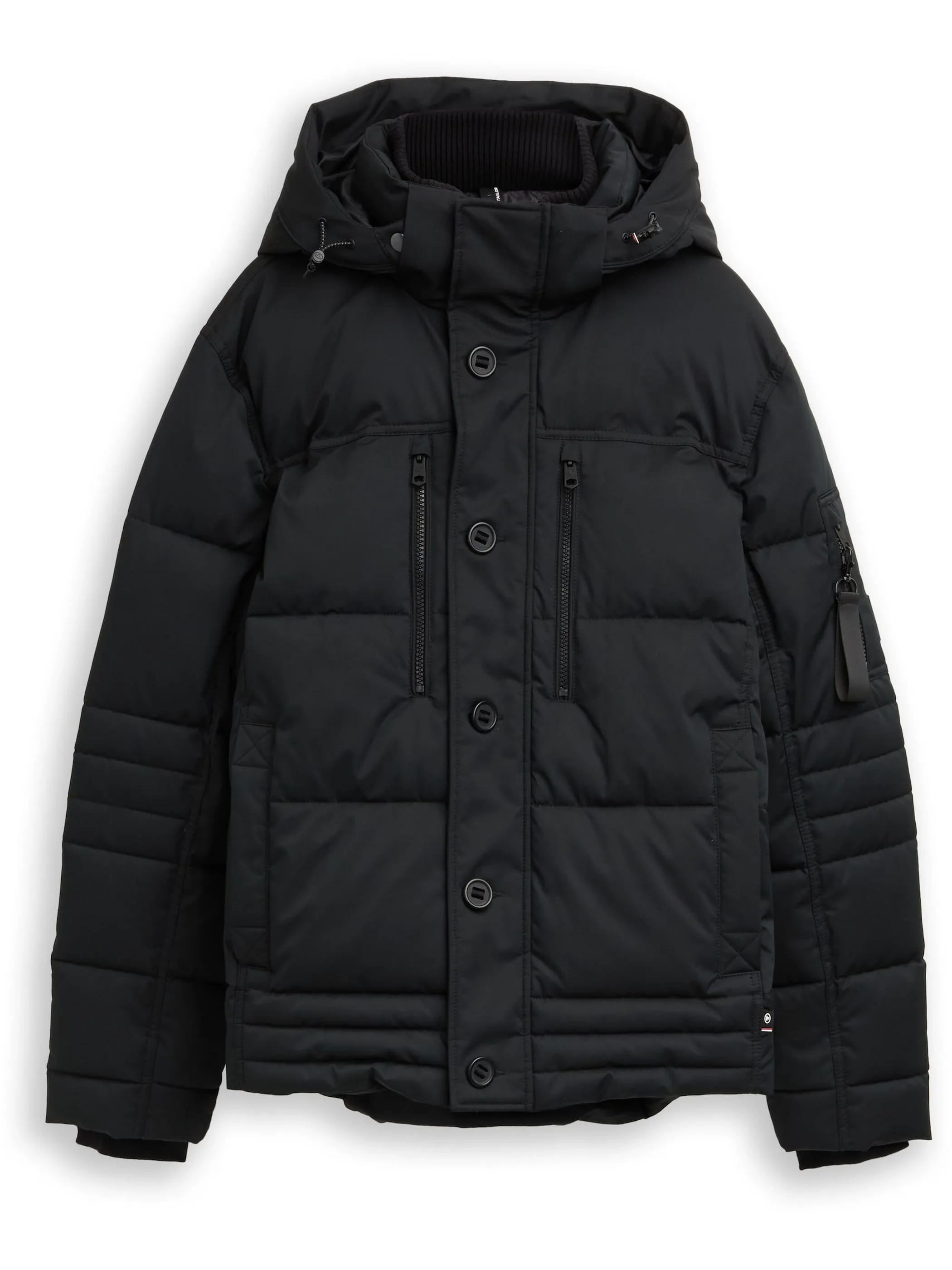 Tom Tailor 1046971 puffer jacket with hood Schwarz 914676 29999 1