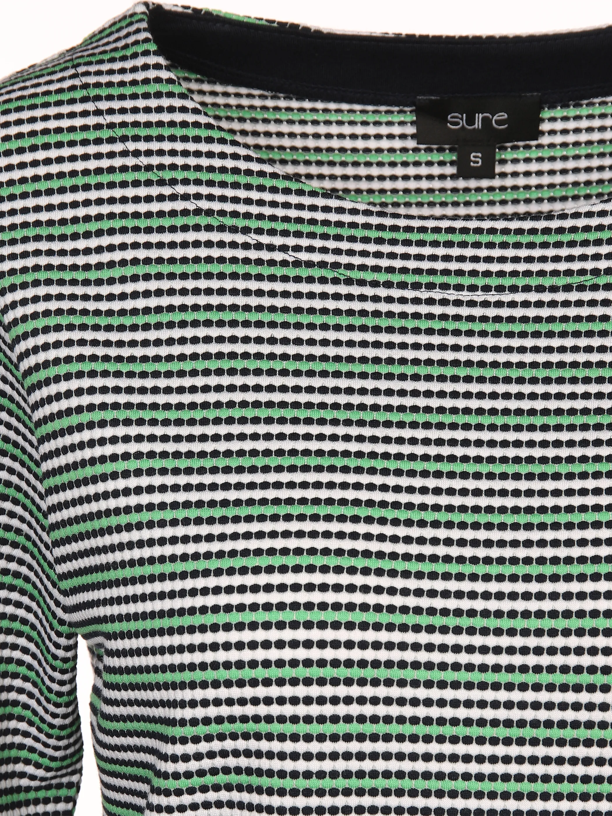 Sure Da-Wabenjaquardshirt m. Streifen Blau 872838 NAVY/WEIß 3 Sure Da-Wabenjaquardshirt m. Streifen Blau 872838 NAVY/WEIß 3