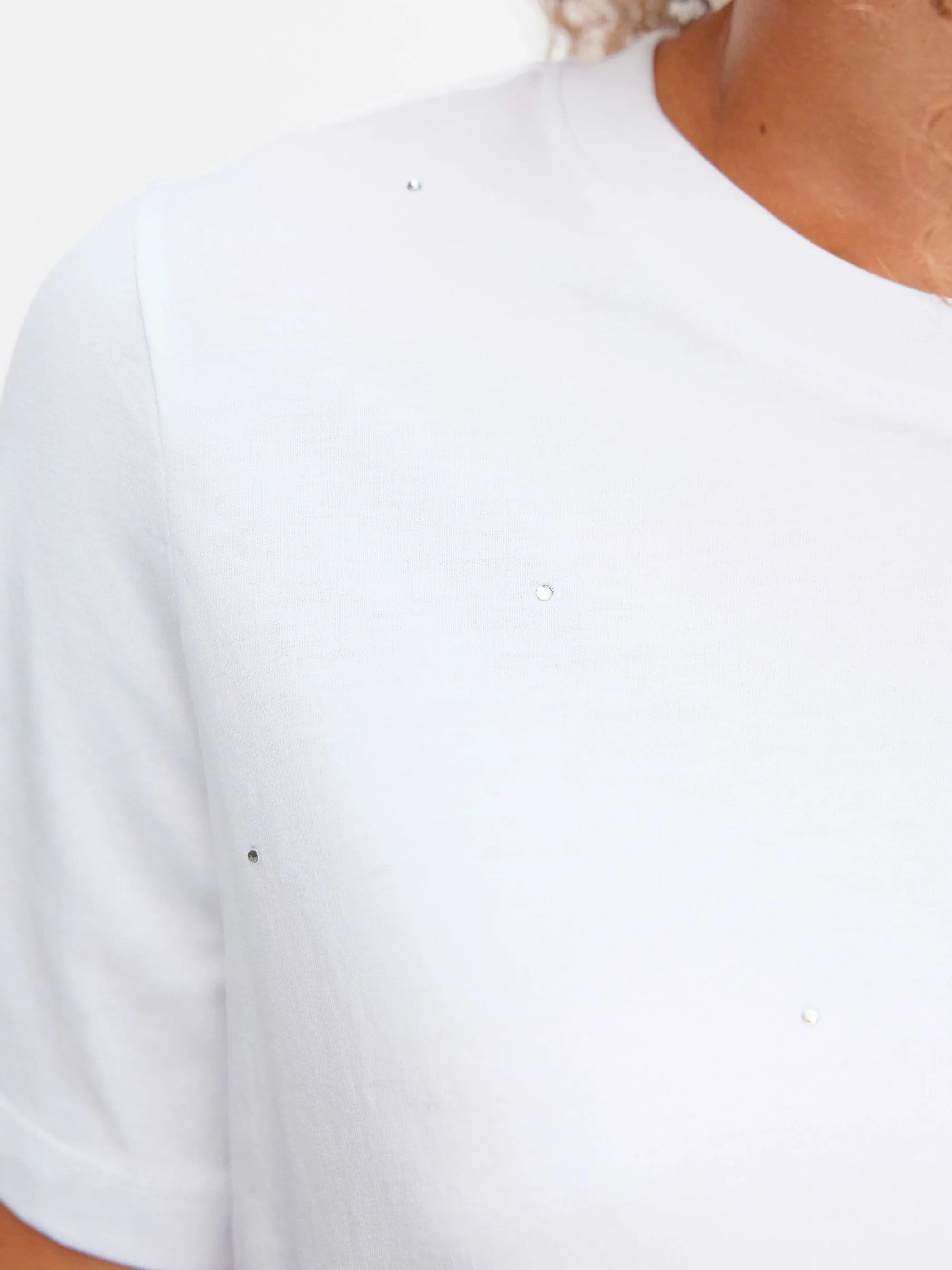 Vero Moda 10336970 VMPAULINA DETAIL SS T Weiß 917566 175683003 5
